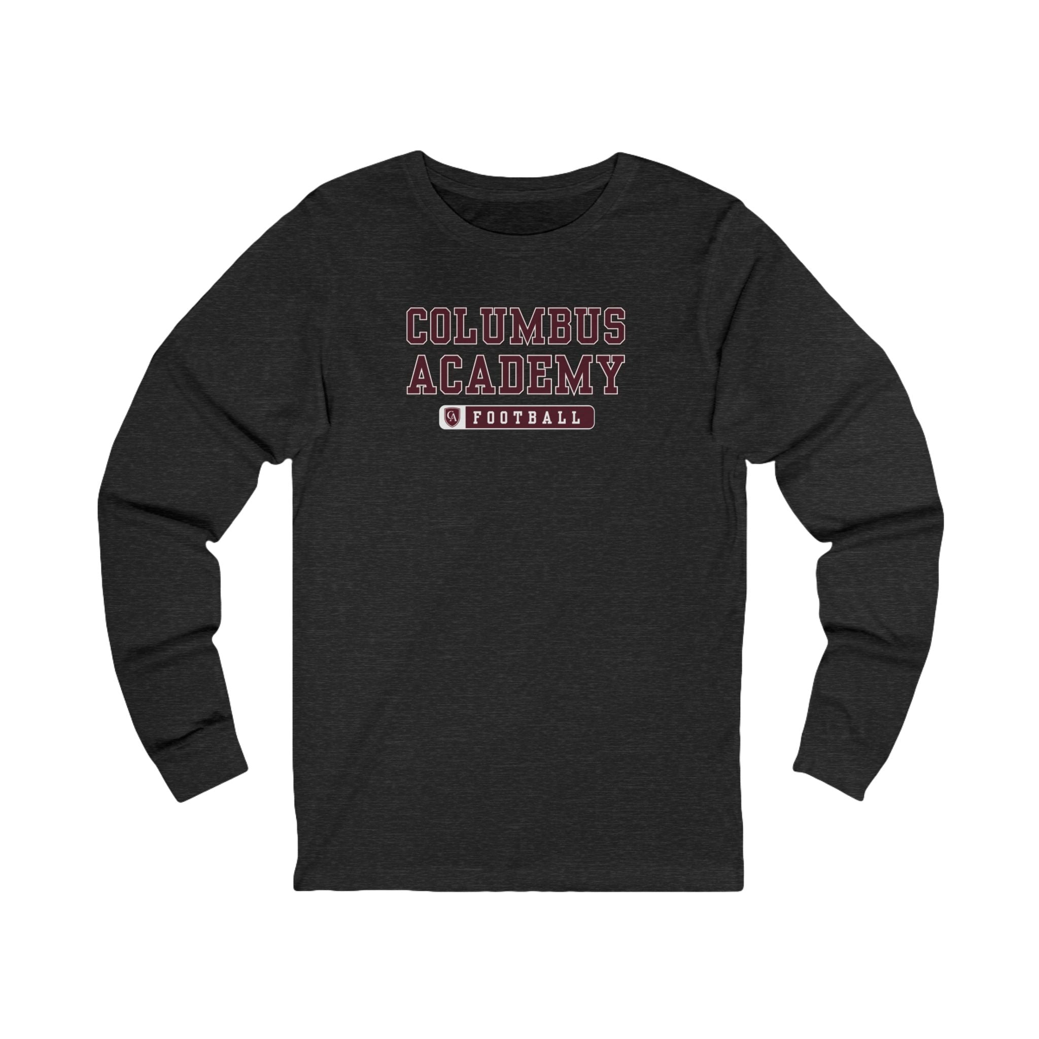 Adult Unisex Columbus Academy Football Graphic Long Sleeve Bella + Canvas Soft Tee