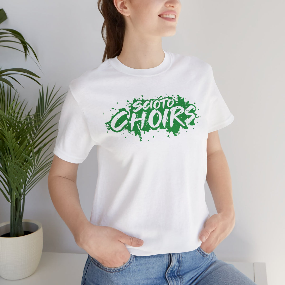 Adult Unisex Dublin Scioto Choirs Paint Splatter Graphic Short Sleeve Soft Tee