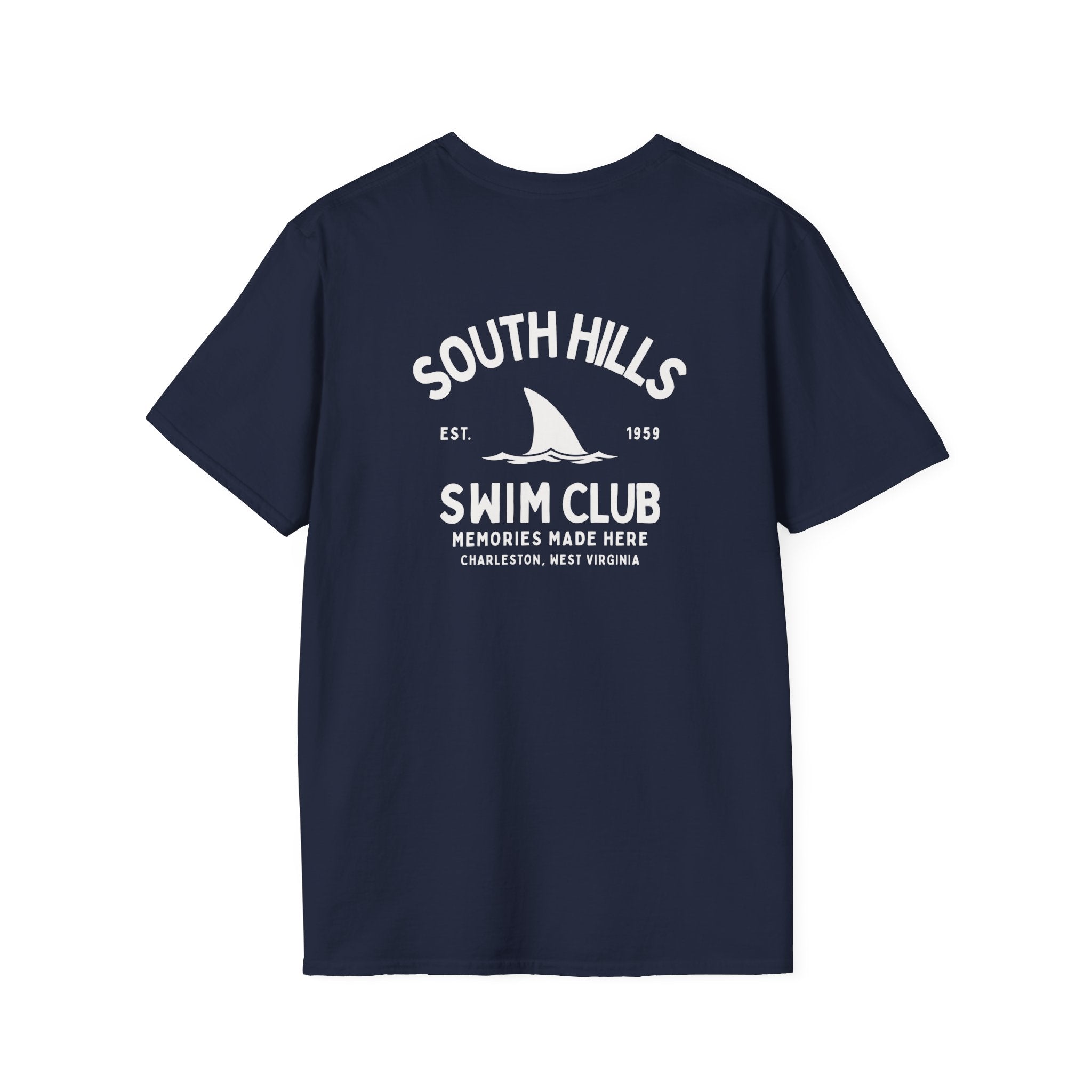 Adult Unisex South Hills Swim Club Heritage Graphic Short Sleeve Gildan Softstyle Tee