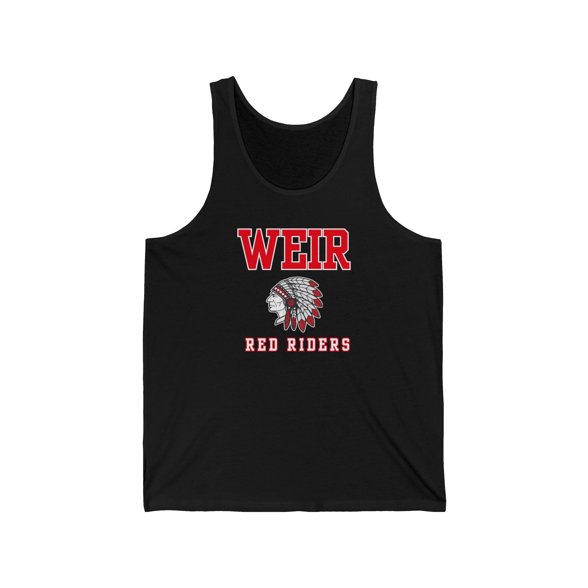 Adult Unisex Weir Red Riders Classic Mascot Graphic Bella + Canvas Tank