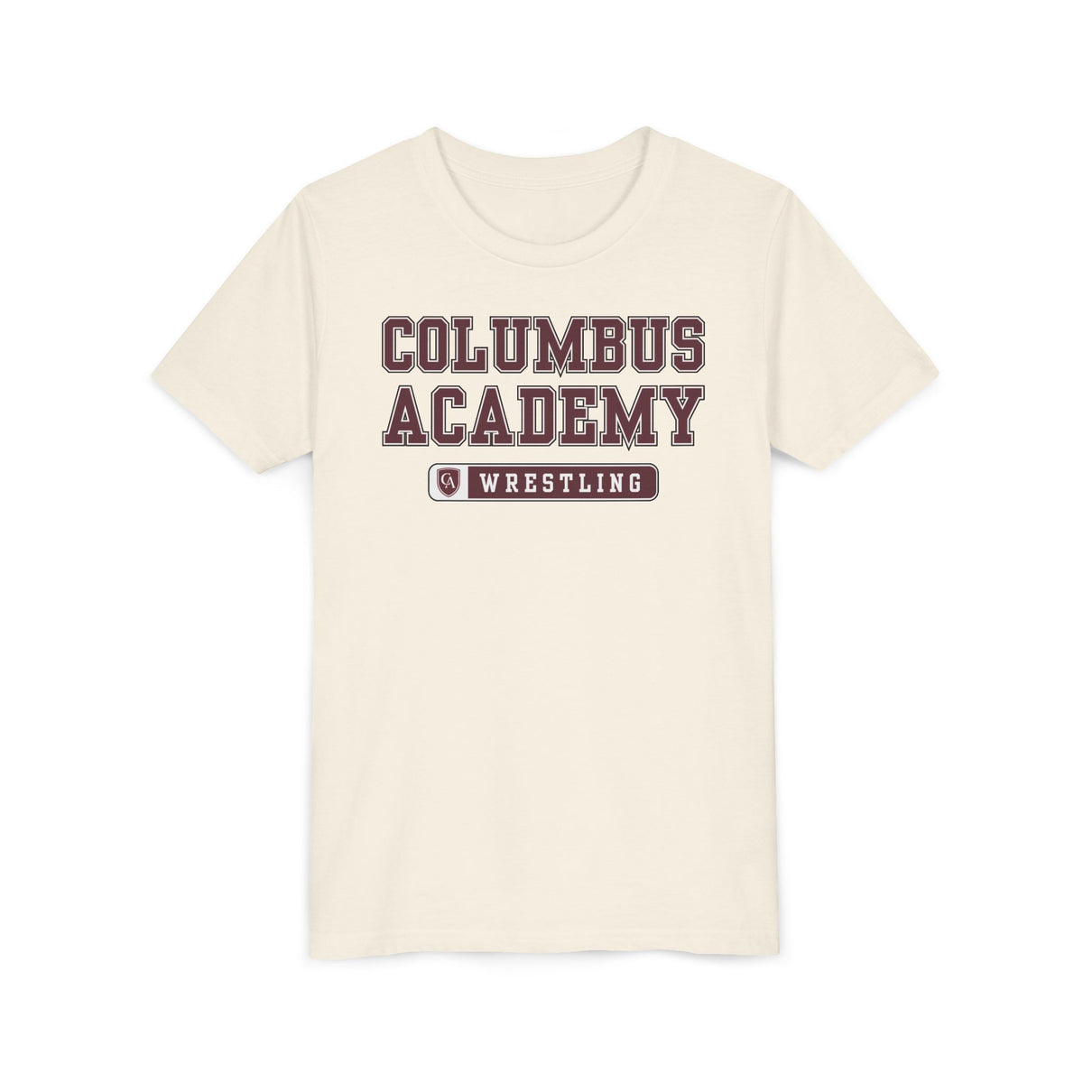 Youth Columbus Academy Wrestling Graphic Short Sleeve Bella + Canvas Soft Tee