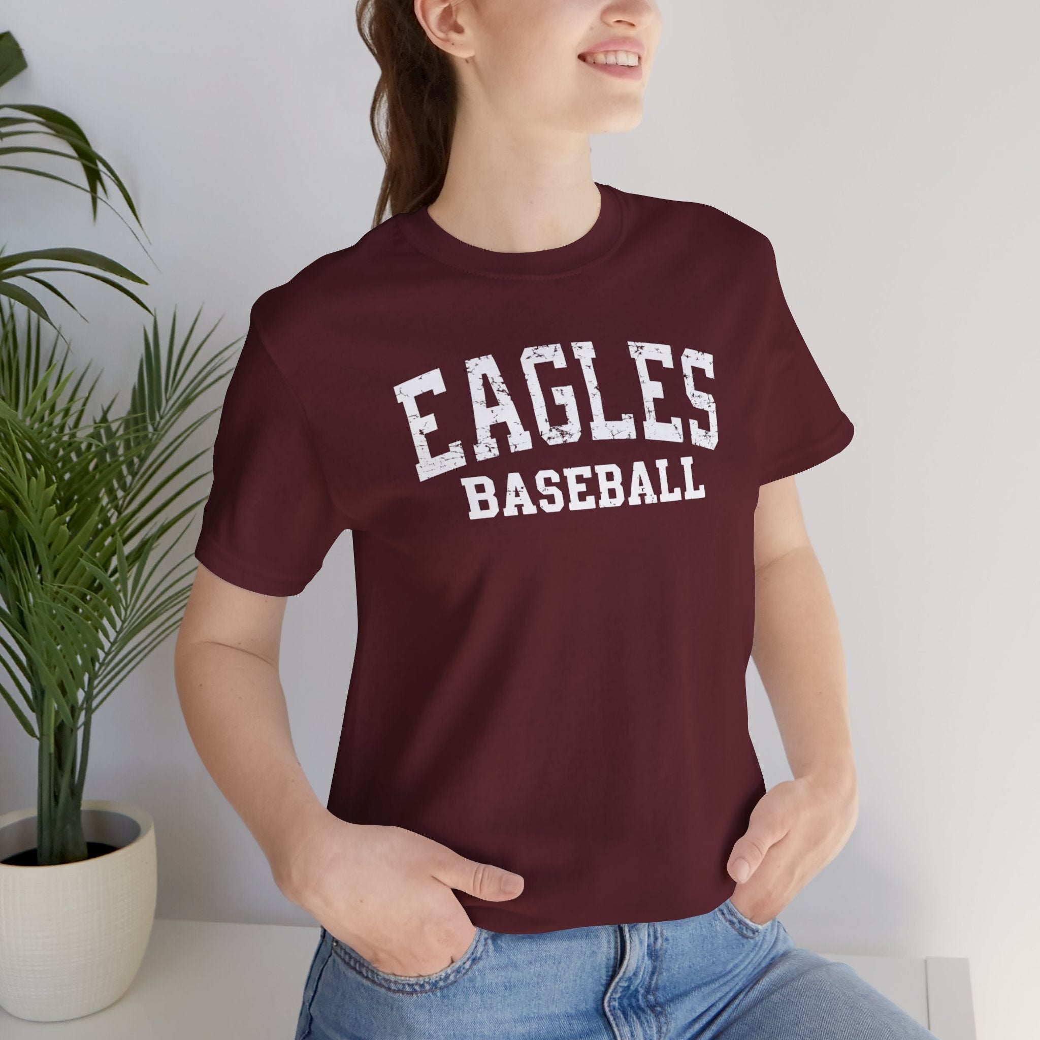Adult Unisex New Albany Eagles Baseball Vintage Distressed Graphic Short Sleeve Soft Tee