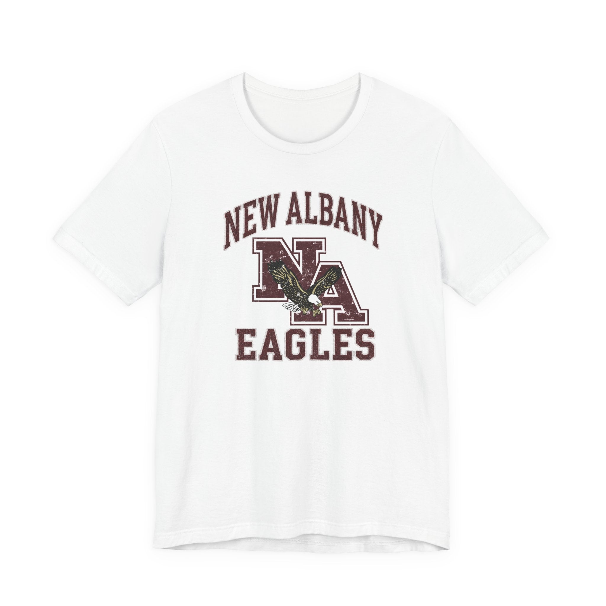 Adult Unisex New Albany Vintage Vibes Football Logo Graphic Short Sleeve Soft Tee