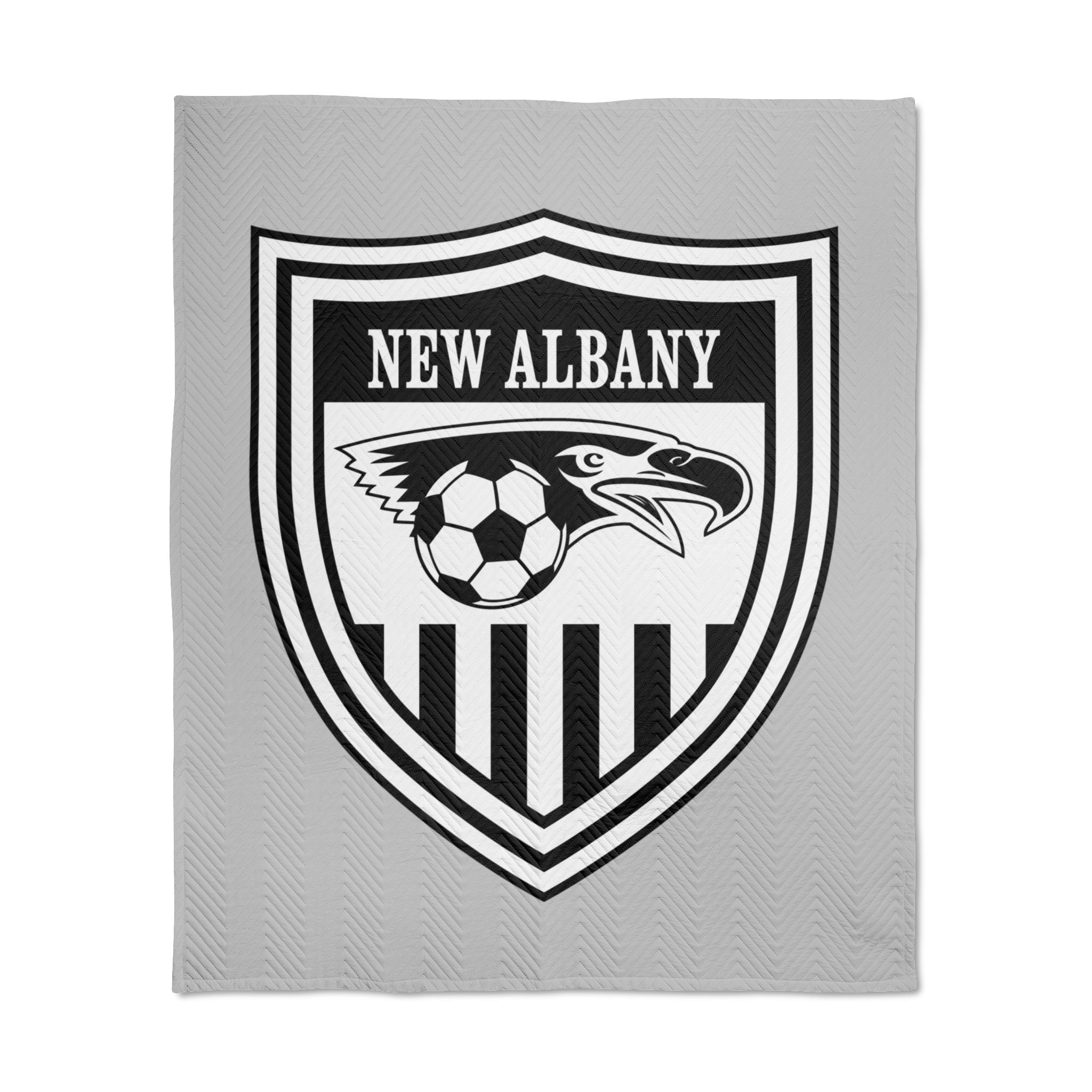 New Albany Youth Soccer League Crest Graphic Quilted Blanket