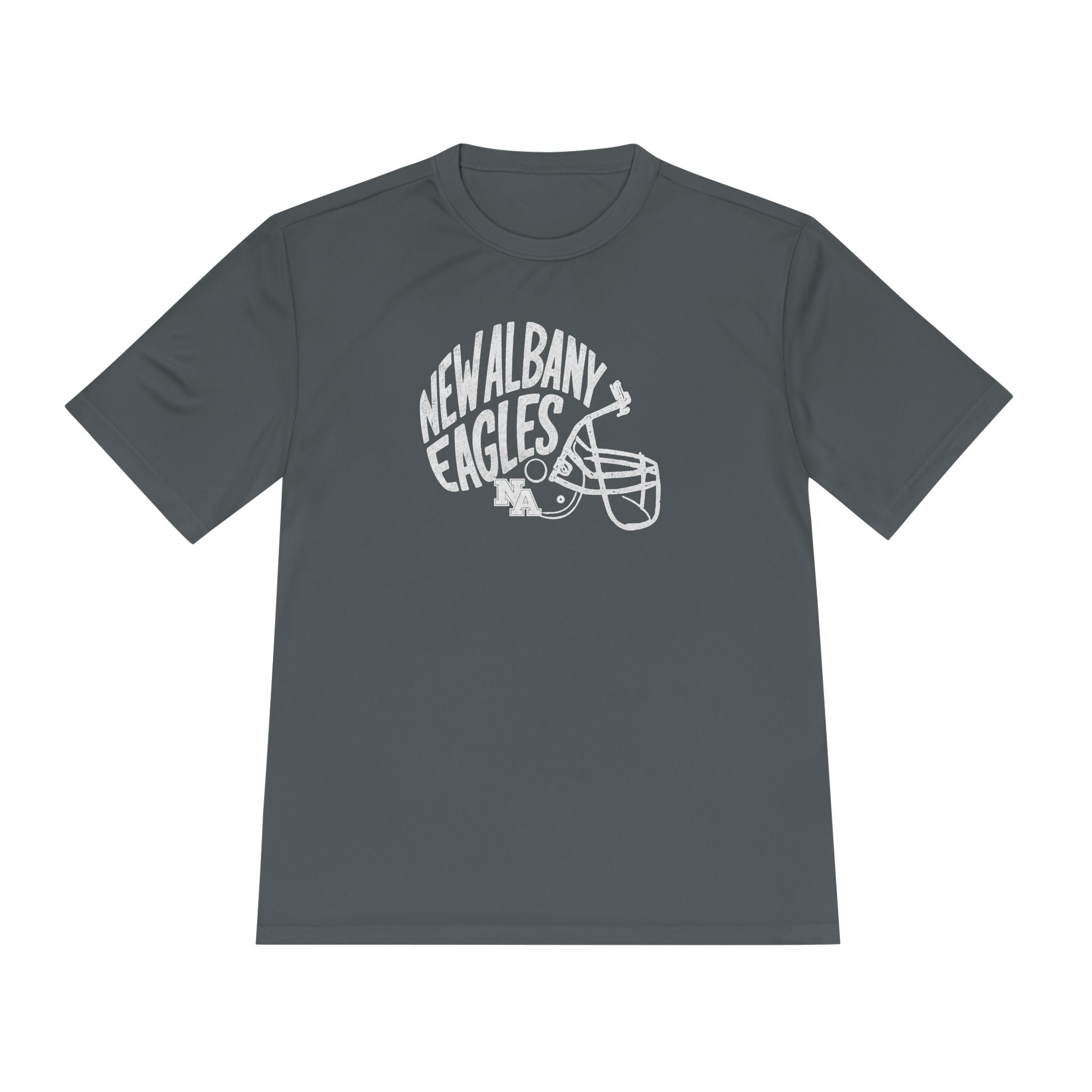 Adult Unisex New Albany Vintage Vibes Football Helmet Graphic Sport-Tek Competitor Performance Tee