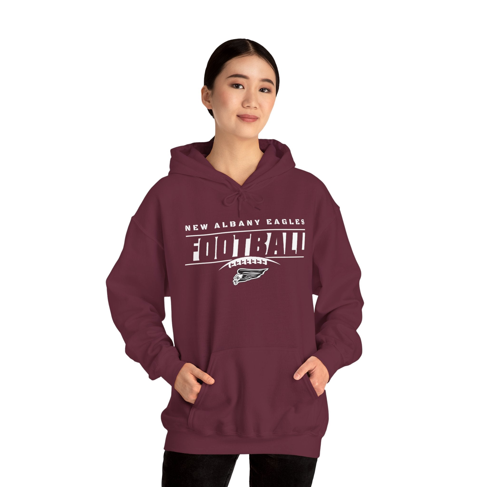 Adult Unisex New Albany Eagles Goal Line Graphic Hoodie