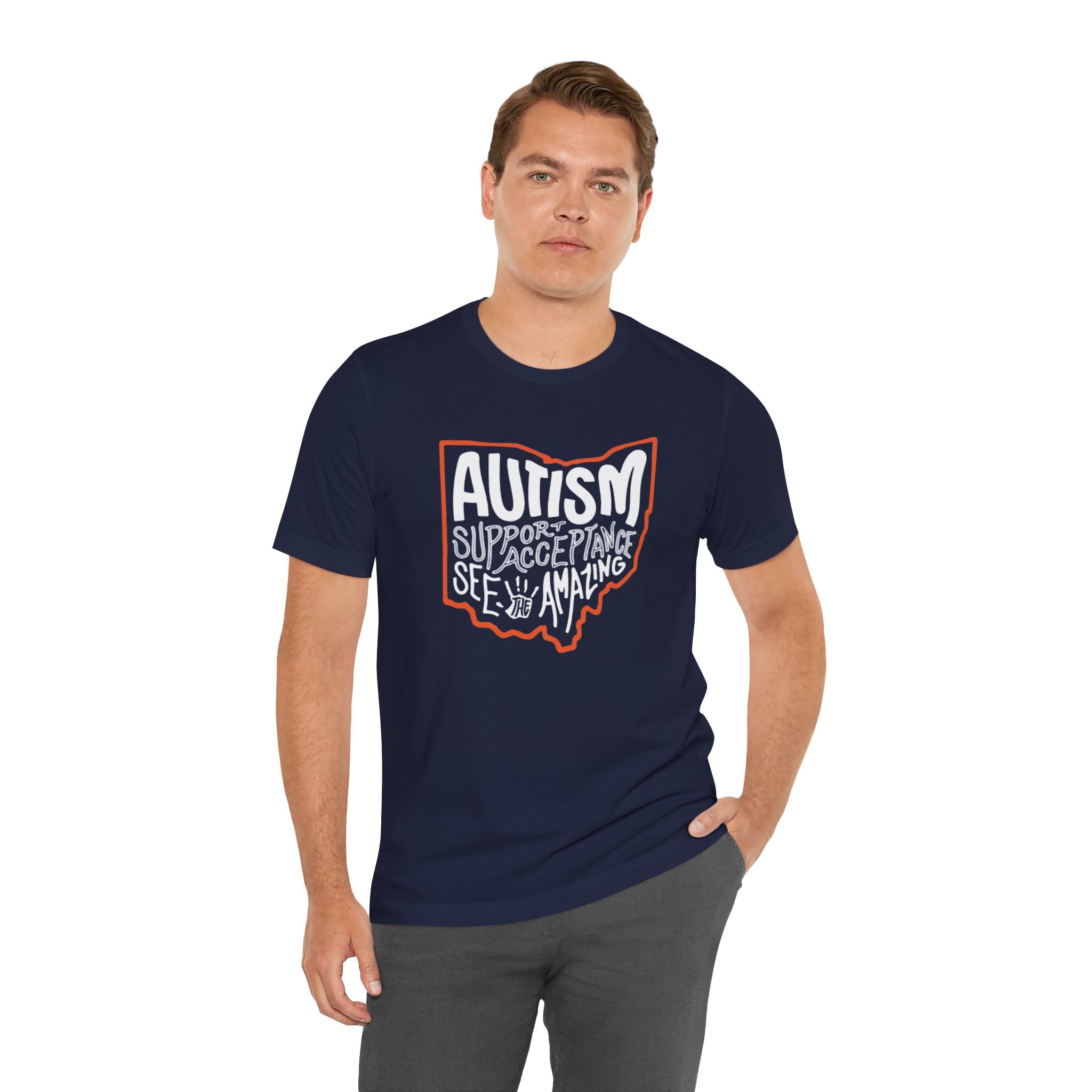 Adult Unisex Autism See The Amazing Graphic Short Sleeve Soft Tee - Bridgeway Academy