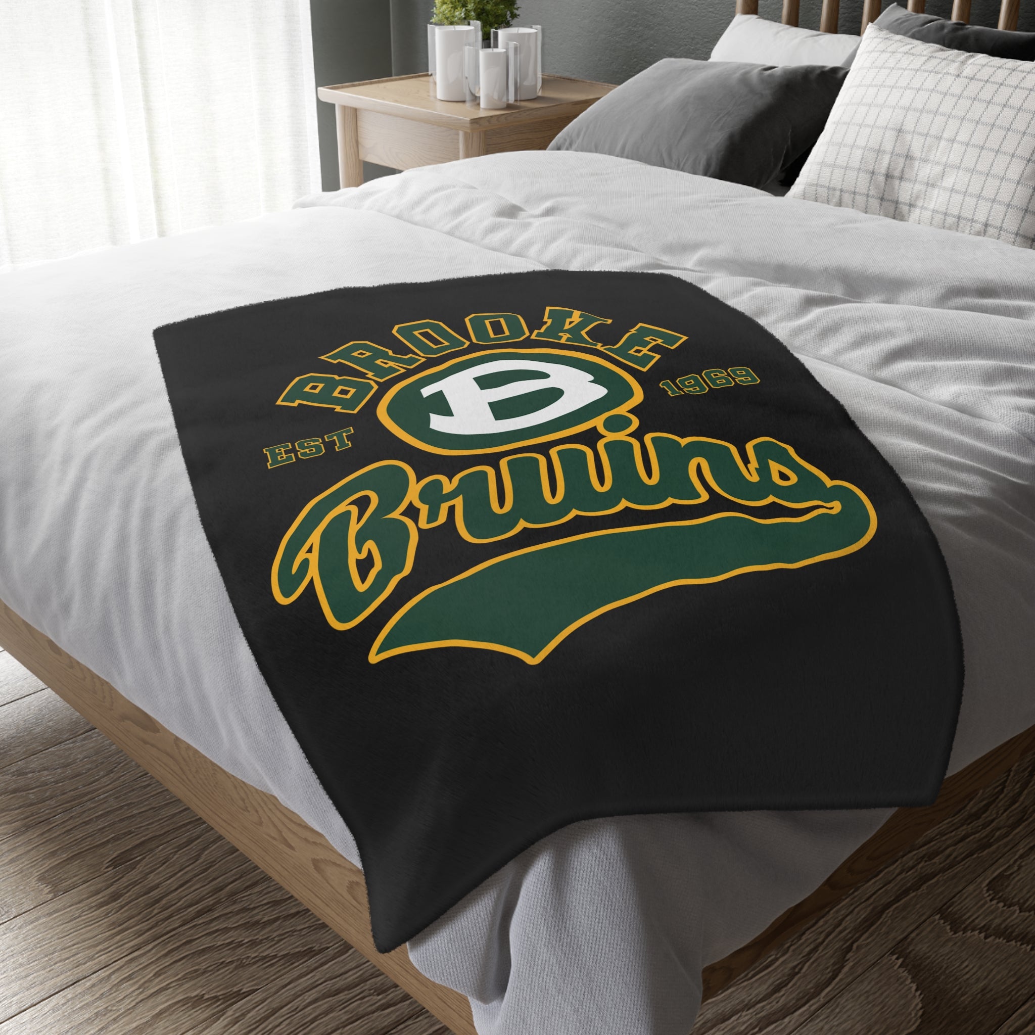 Brooke Bruins 1969 Graphic Super Soft Velveteen Microfiber Blanket (Two-sided print)