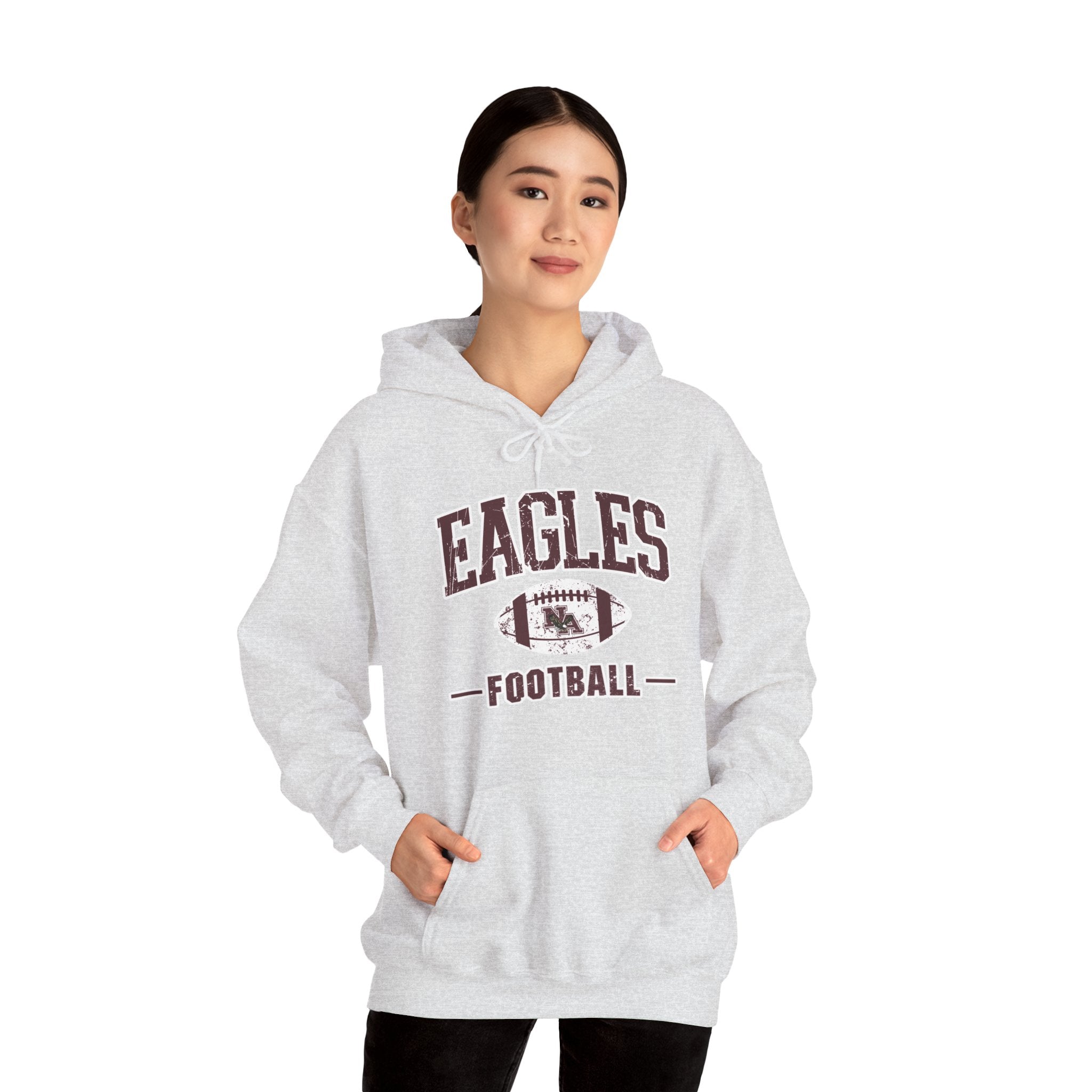 Adult Unisex Eagles Football Vintage Distressed Graphic Hoodie