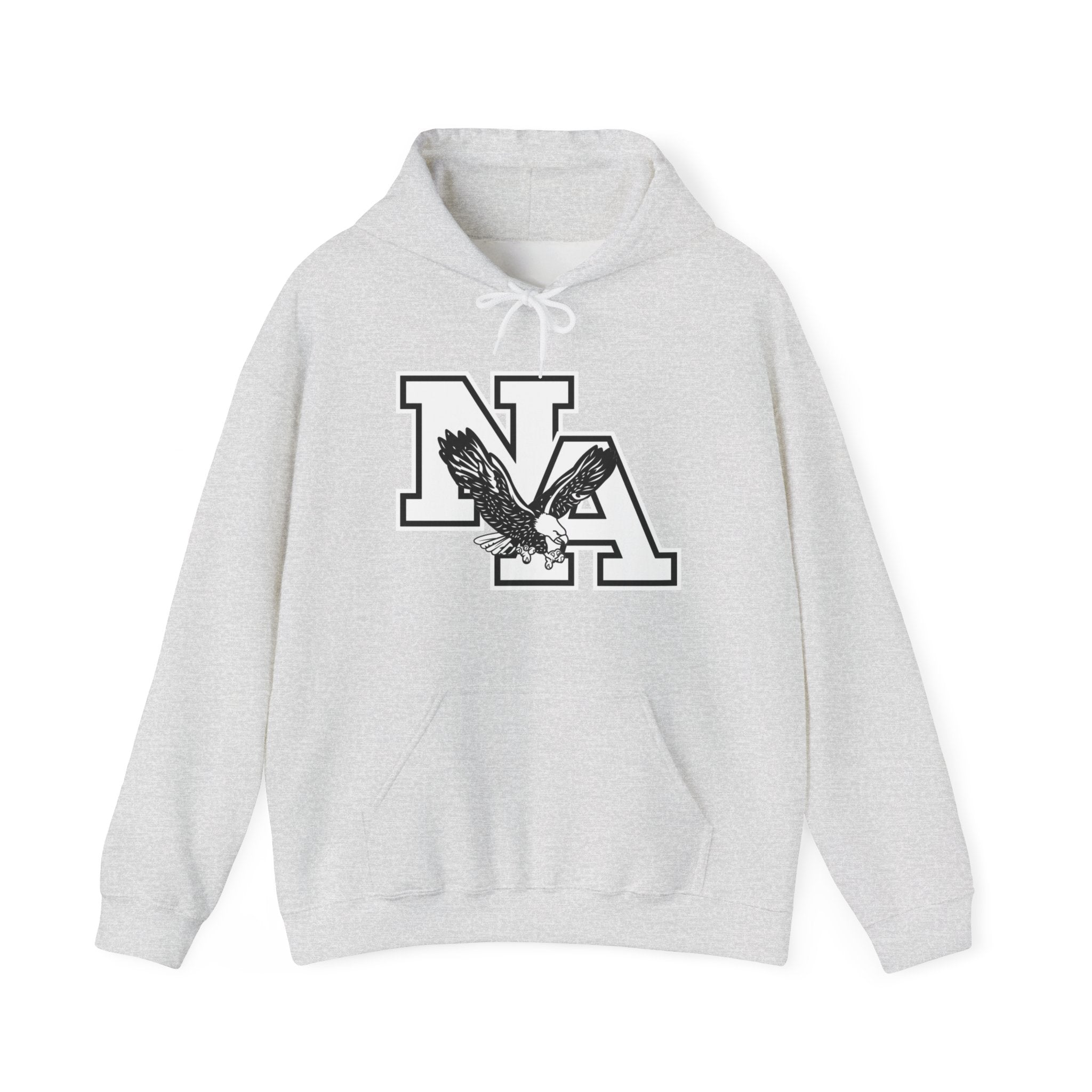 Adult Unisex White/Black Classic NA Logo Graphic Hoodie
