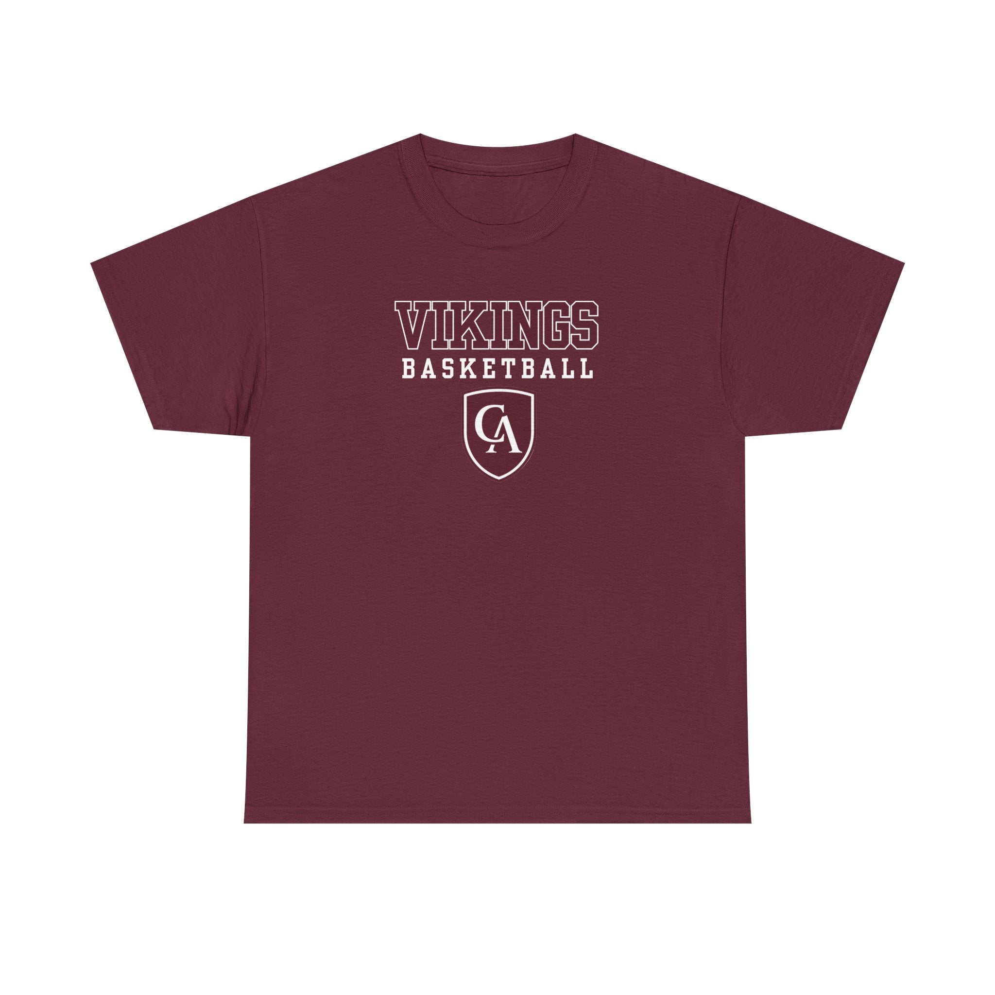Adult Unisex Columbus Academy Vikings Basketball Graphic Short Sleeve Gildan Heavy Tee