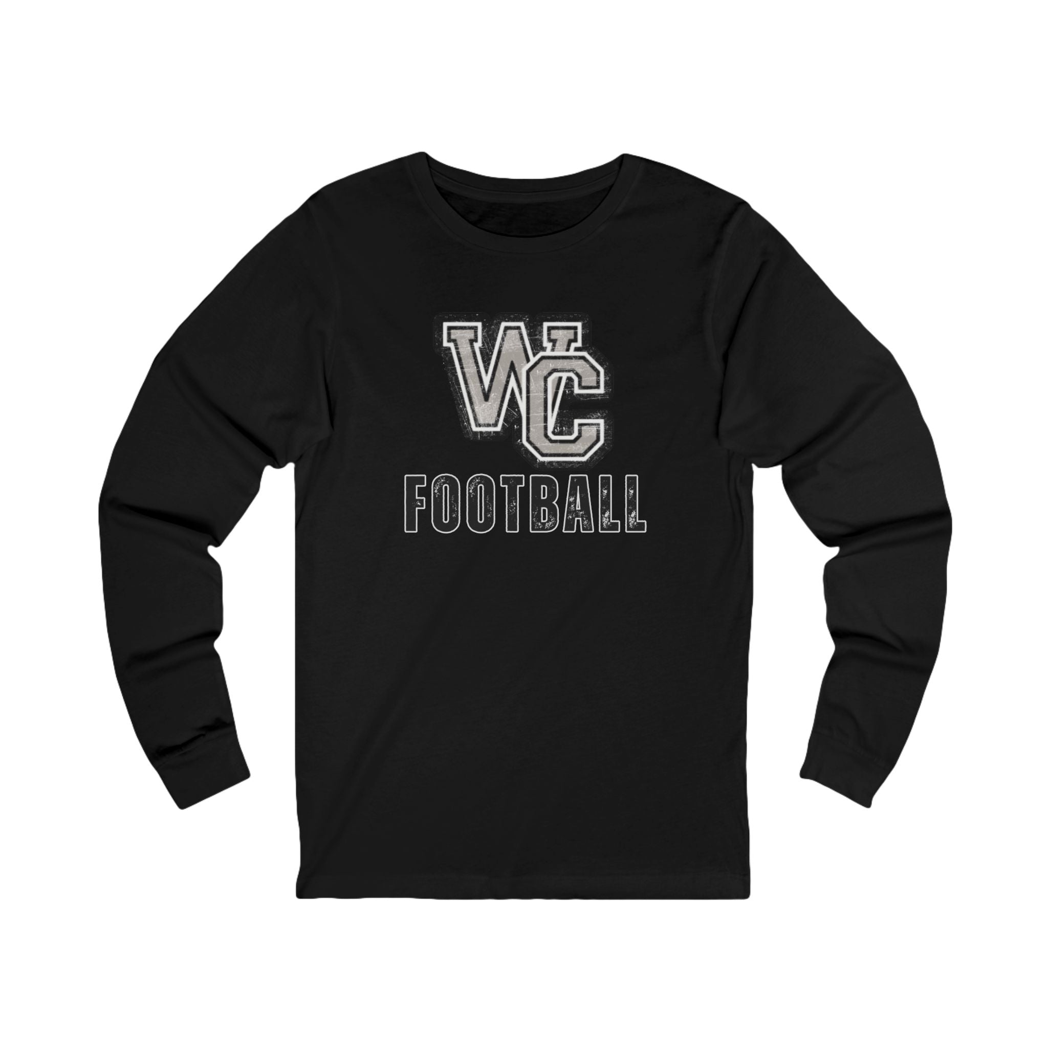 Adult Unisex Vintage Distressed Westerville Central Football Graphic Long Sleeve Soft Tee