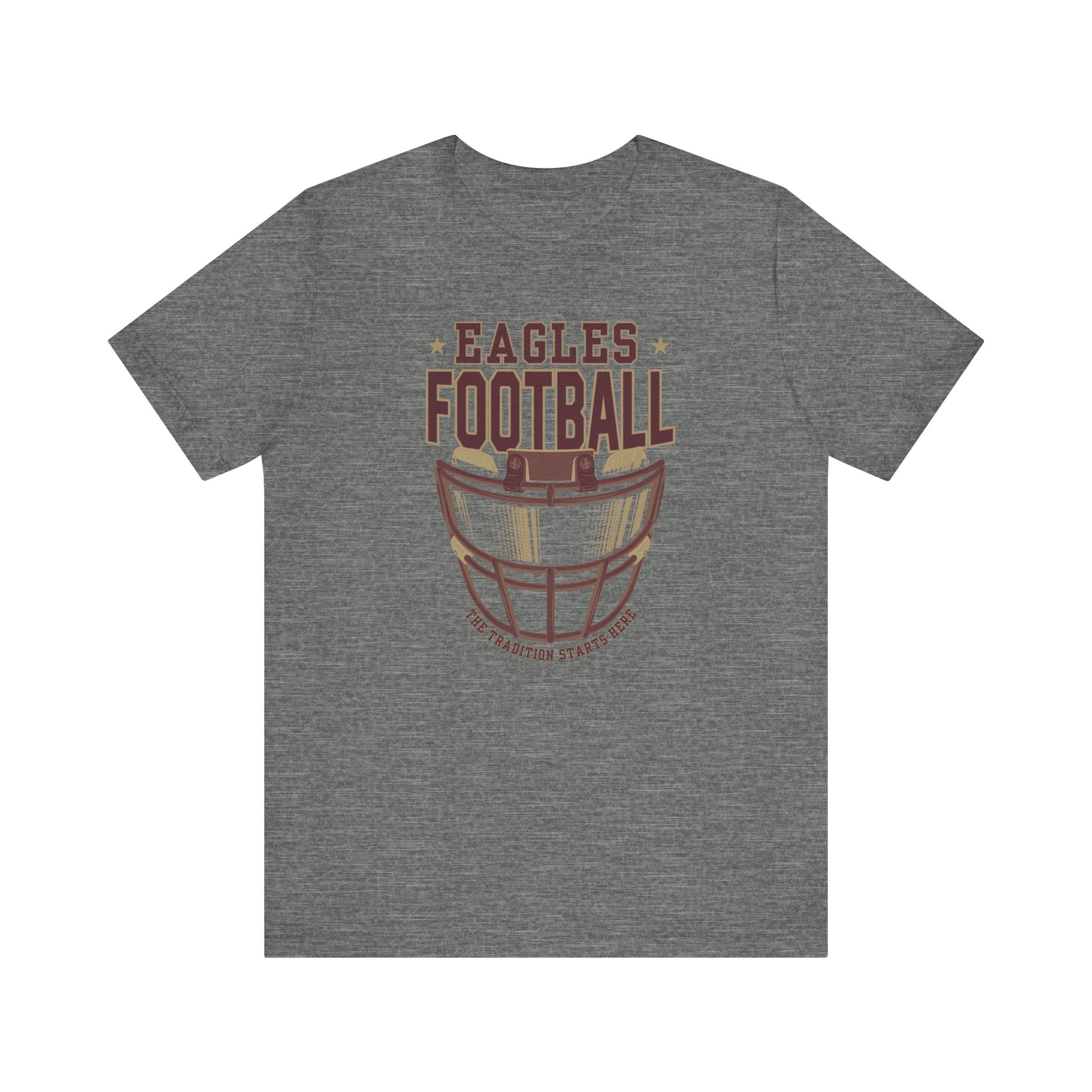 Adult Unisex Eagles Maroon Hype Helmet Graphic Short Sleeve Soft Tee