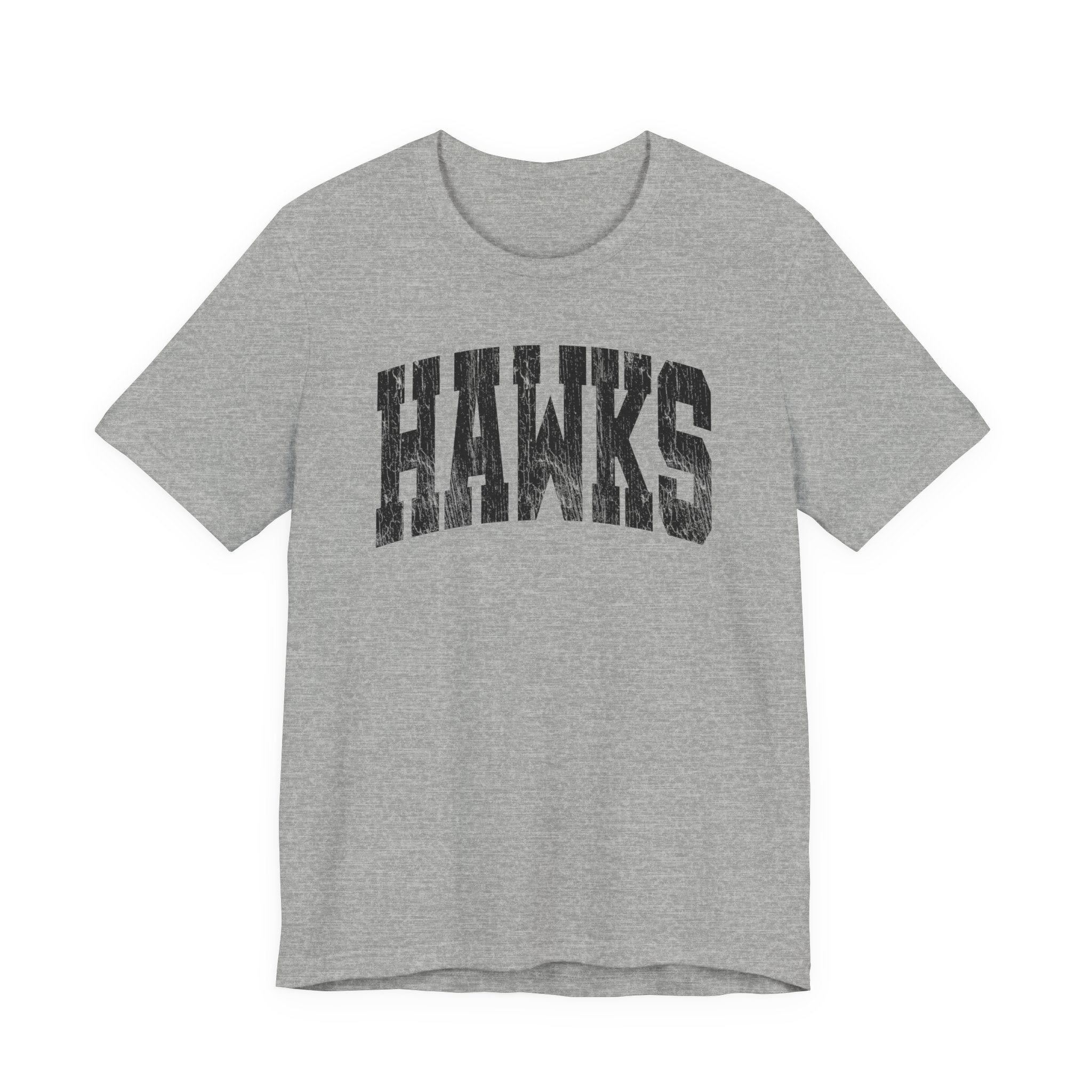 Adult Unisex Westerville Central Distressed Oversized Hawks Graphic Short Sleeve Soft Tee
