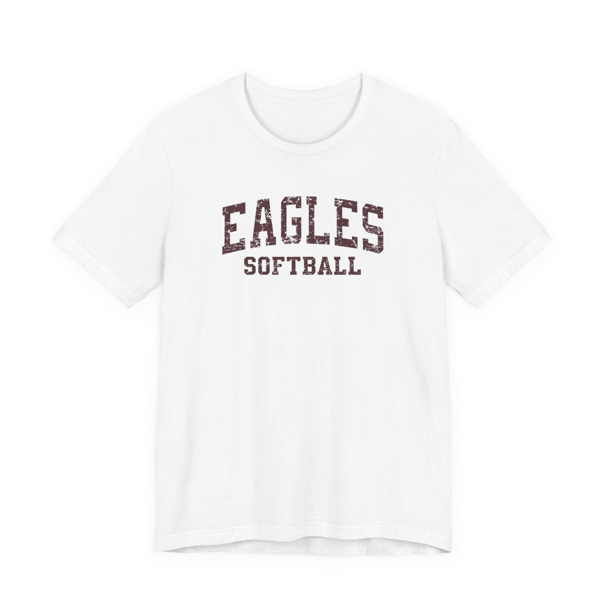 Adult Unisex New Albany Eagles Softball Vintage Distressed Graphic Short Sleeve Soft Tee