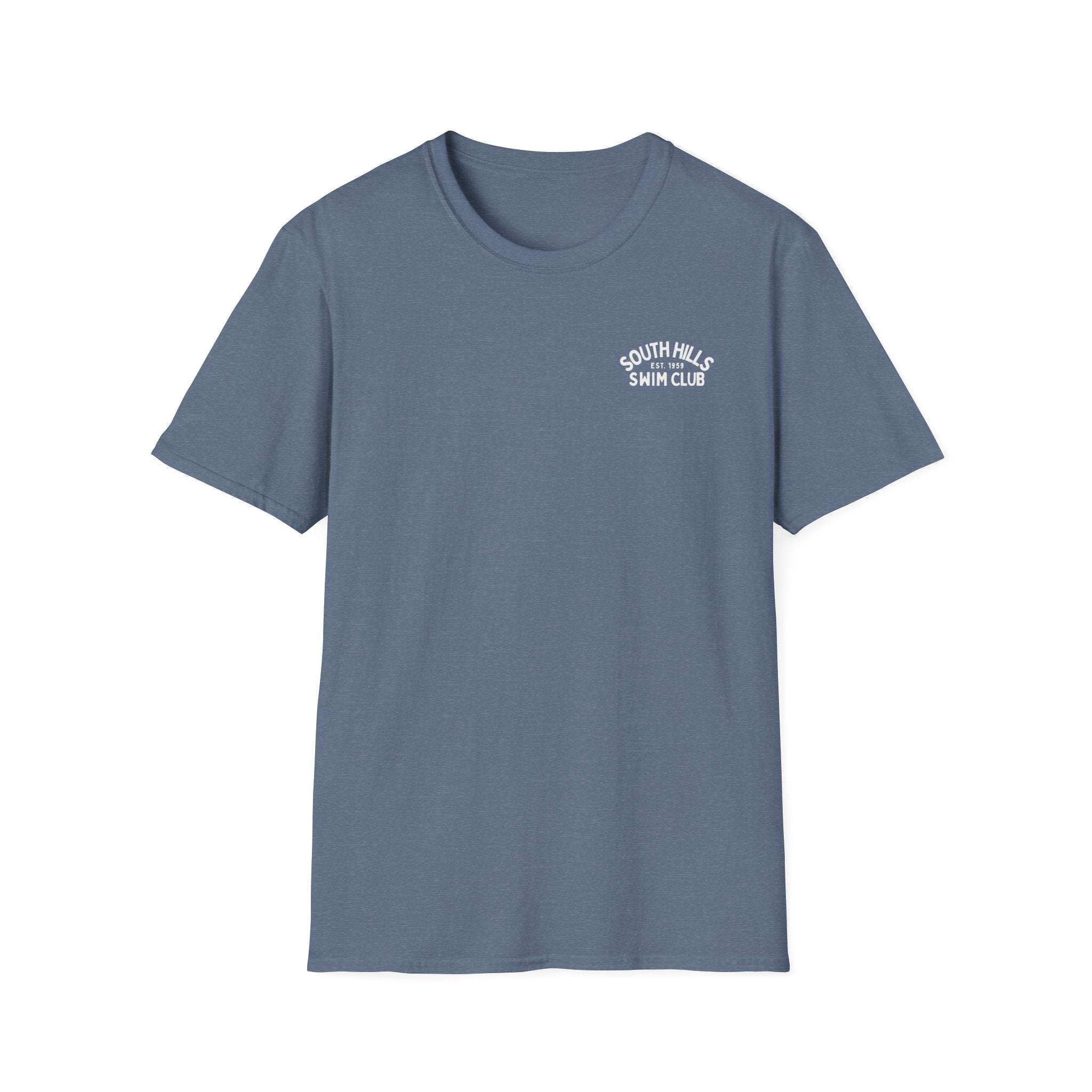 Adult Unisex South Hills Swim Club Heritage Graphic Short Sleeve Gildan Softstyle Tee