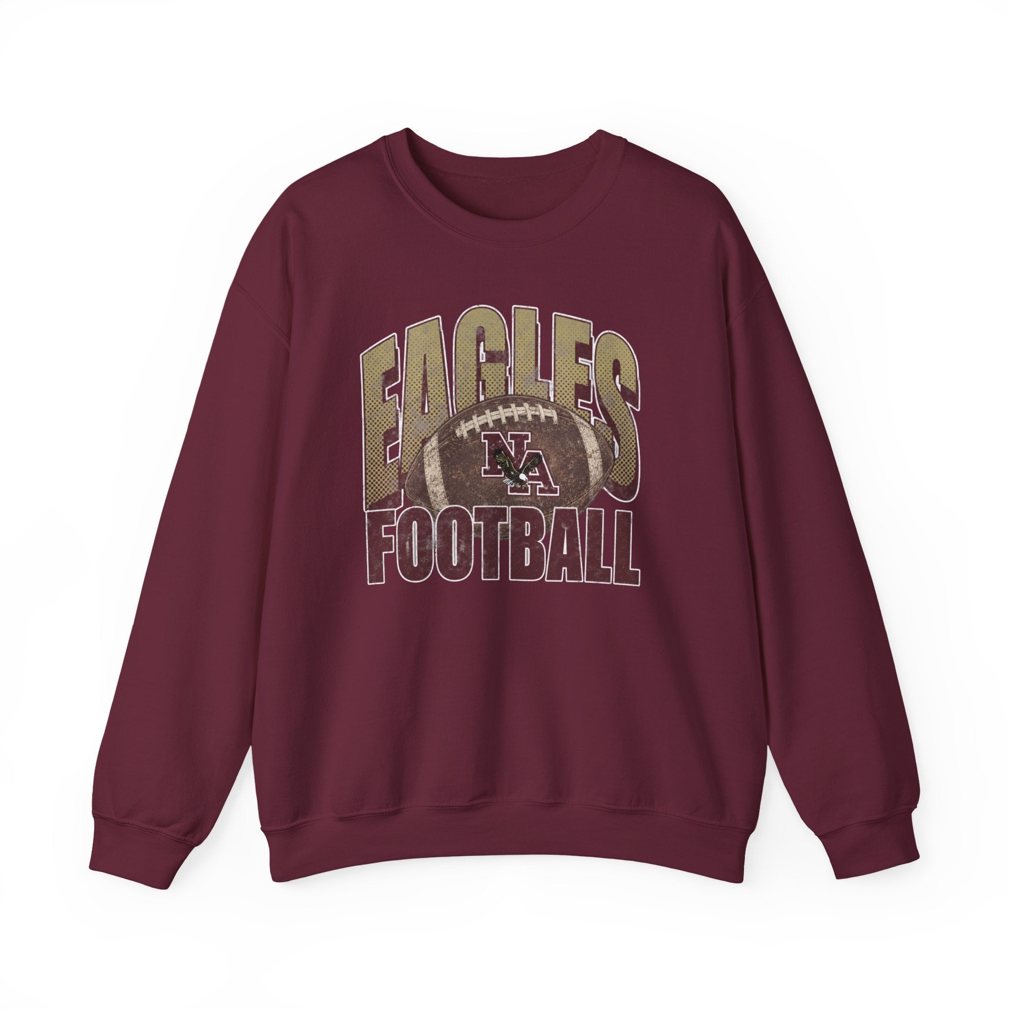 Adult Unisex New Albany First-Down Distressed Football Graphic Sweatshirt