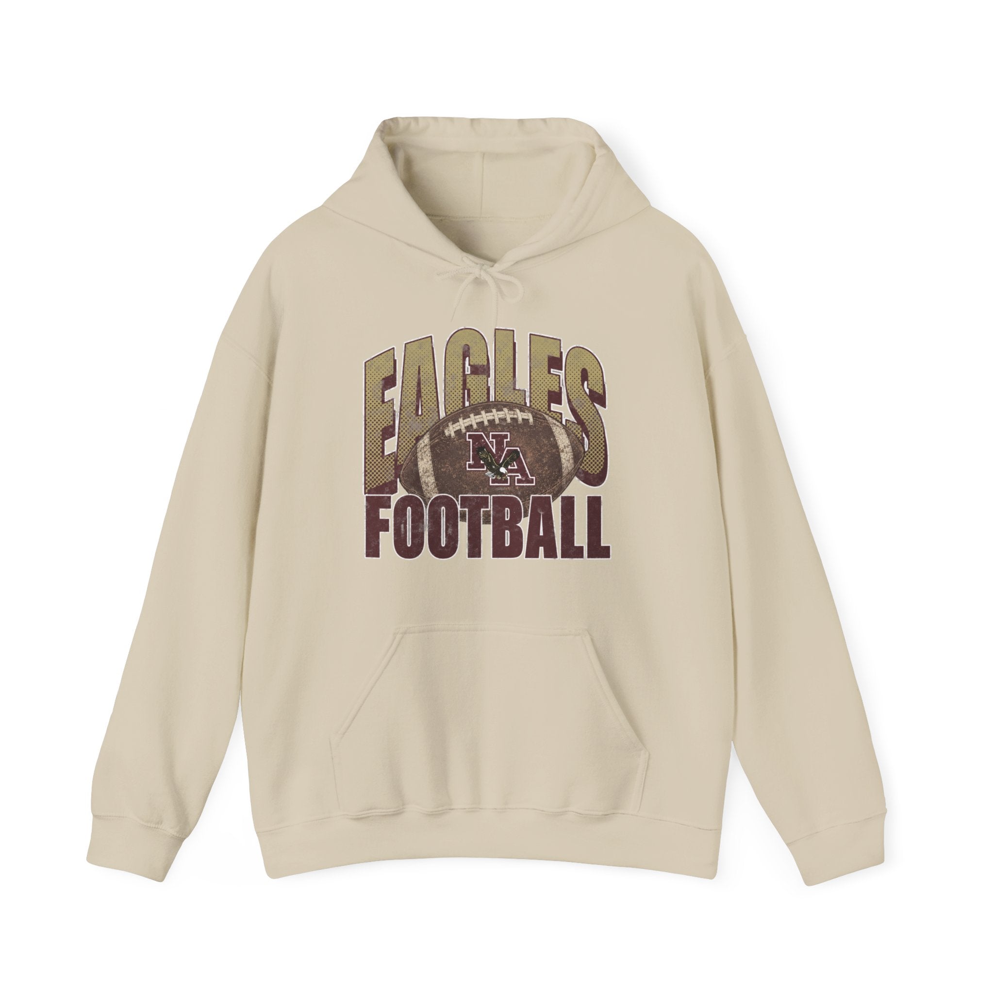 Adult Unisex New Albany First-Down Distressed Football Graphic Hoodie