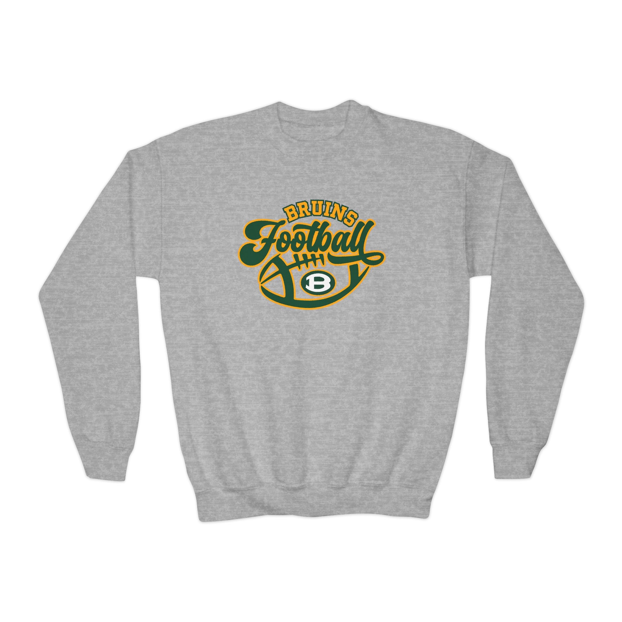 Youth Bruin Script Football Graphic Sweatshirt