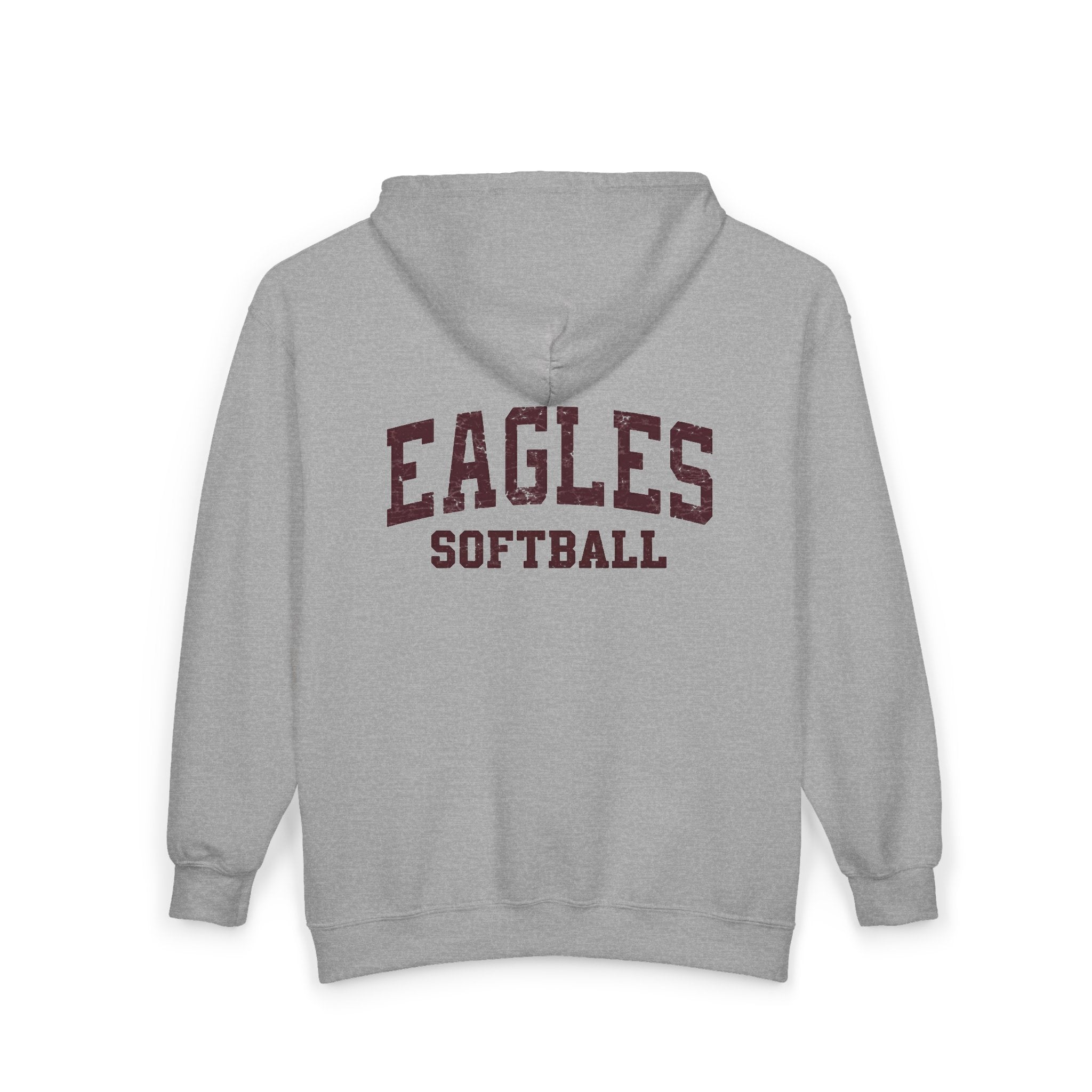 Adult Unisex New Albany Softball Vintage Vibes Distressed Graphic Full-Zip Sweatshirt