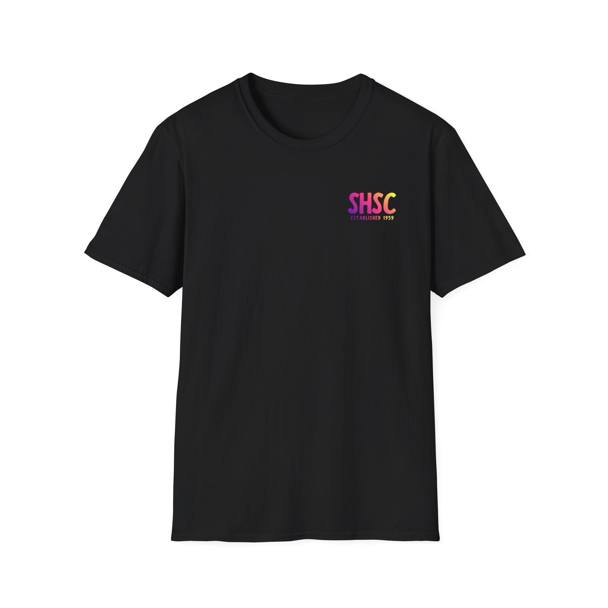 Adult Unisex South Hills Swim Club SHSC Ombre Graphic Short Sleeve Gildan Softstyle Tee