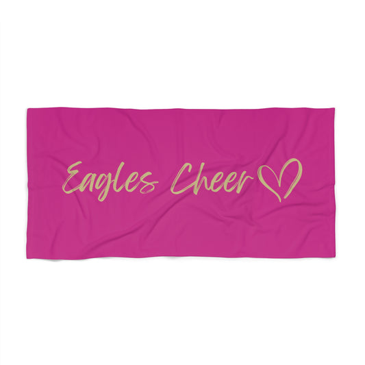 Pink Cheer Beach Towel - New Albany Eagles