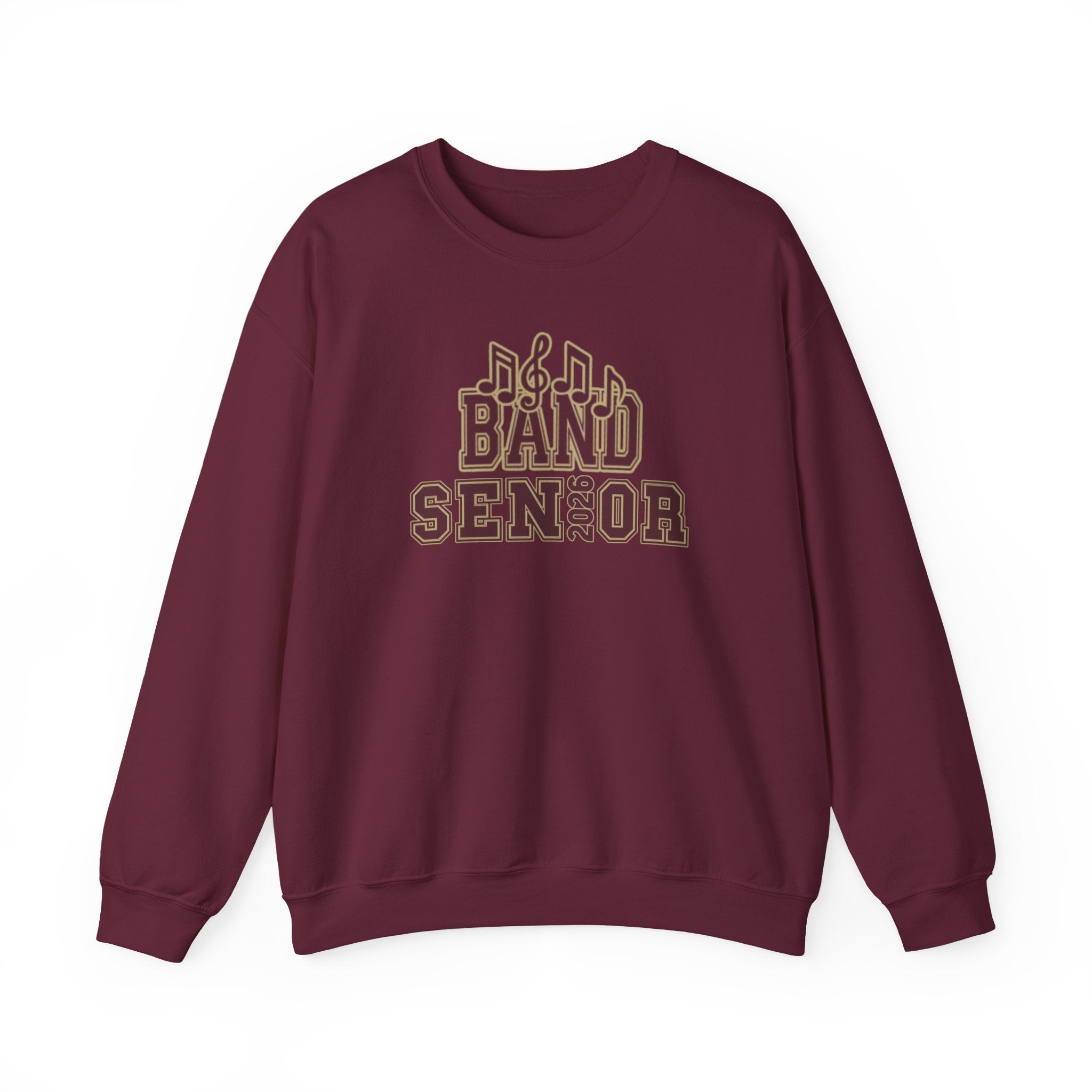 Adult Unisex Band Senior Musical Note Graphic Sweatshirt