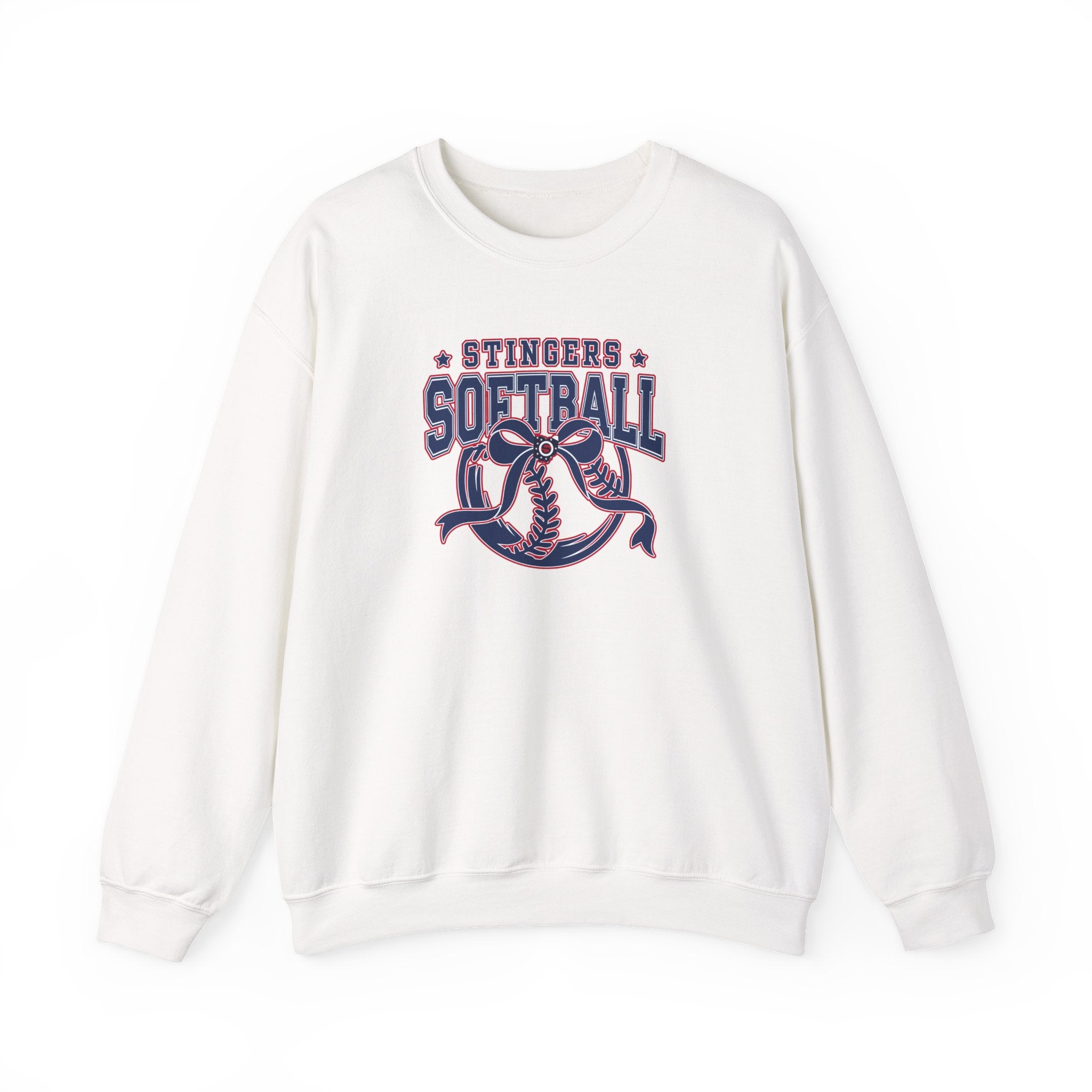 Adult Unisex Stingers Softball Spirit Bow Graphic Sweatshirt