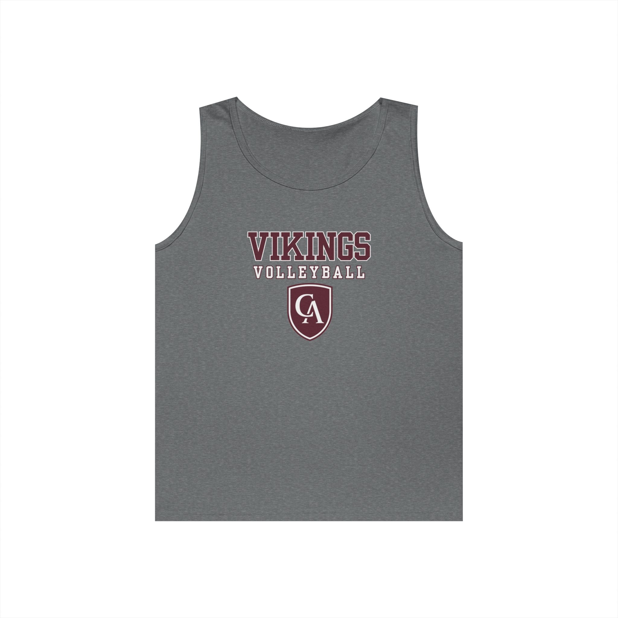 Adult Unisex Columbus Academy Vikings Volleyball Graphic Gildan Heavy Blend Cotton Tank