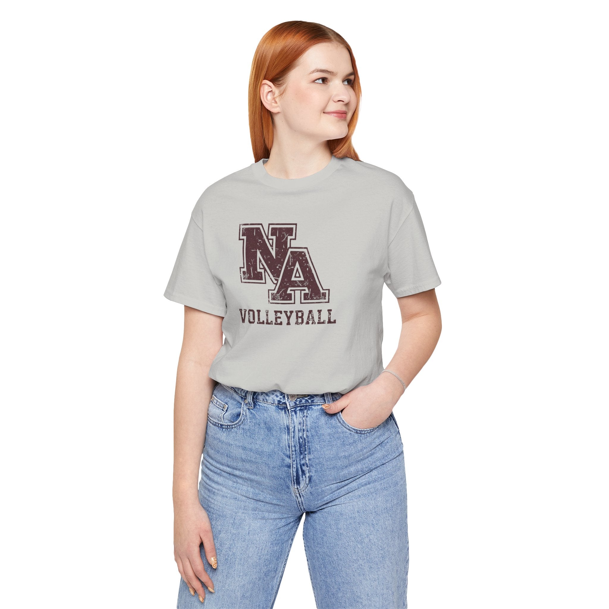 Adult Unisex New Albany Volleyball Vintage Vibe Logo Graphic Short Sleeve Soft Tee