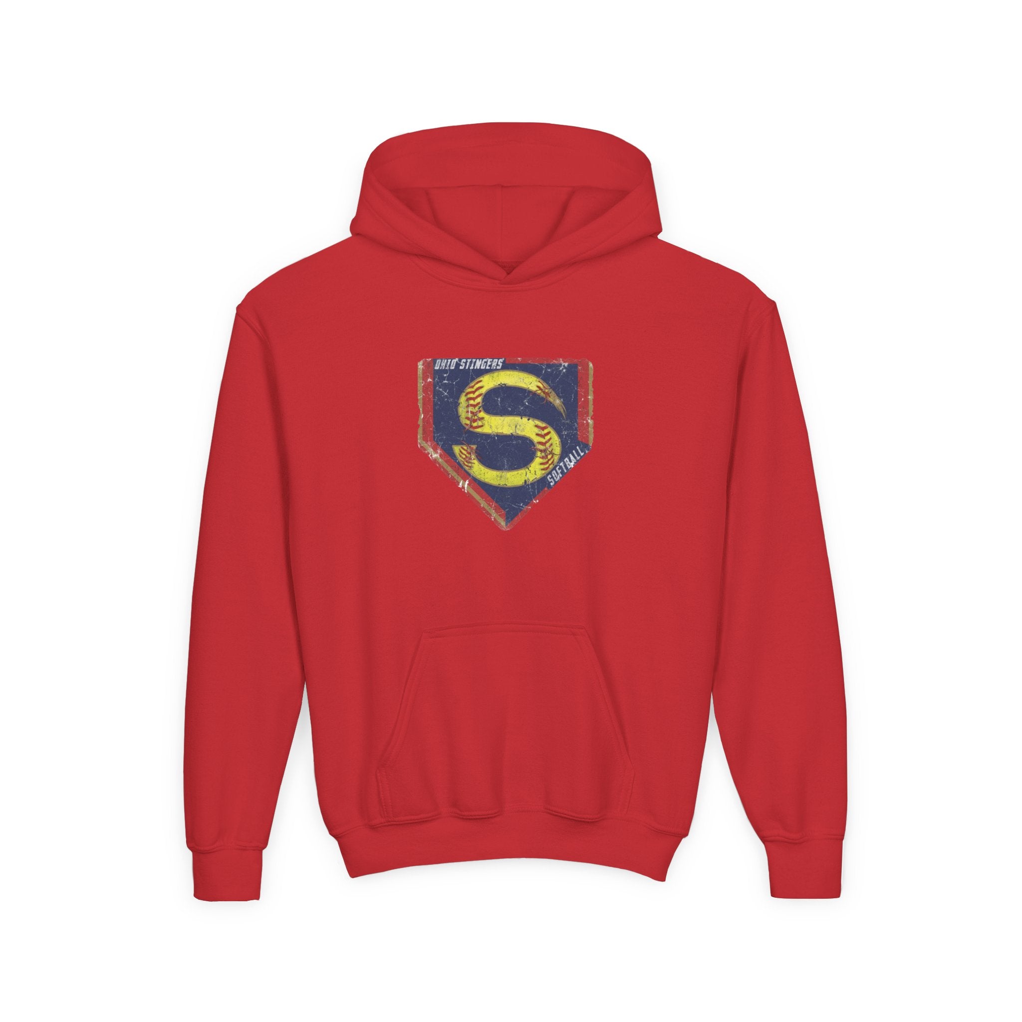 Youth Stingers Softball Distressed Logo Graphic Hoodie