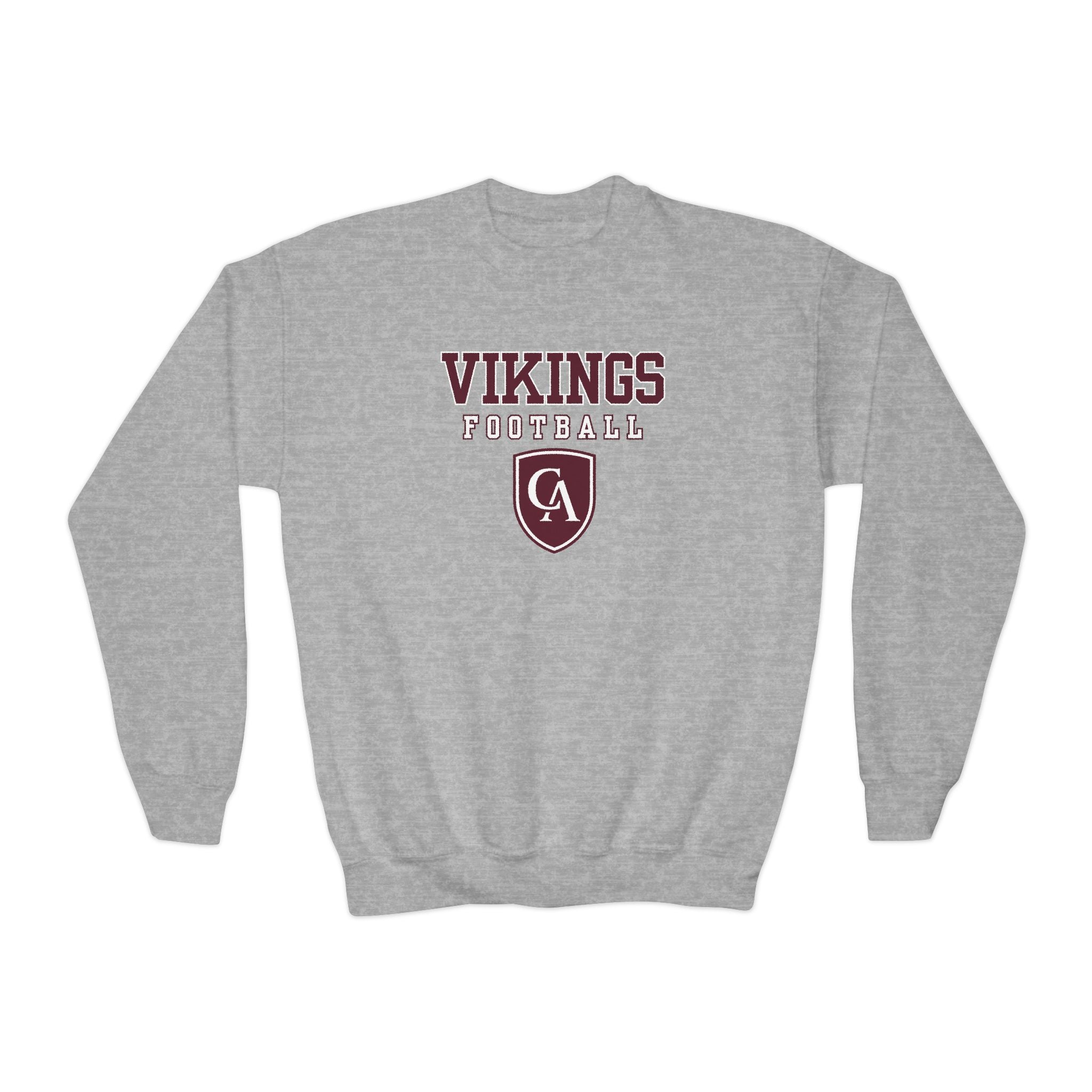 Youth Columbus Academy Vikings Football Graphic Gildan Heavy Blend Sweatshirt