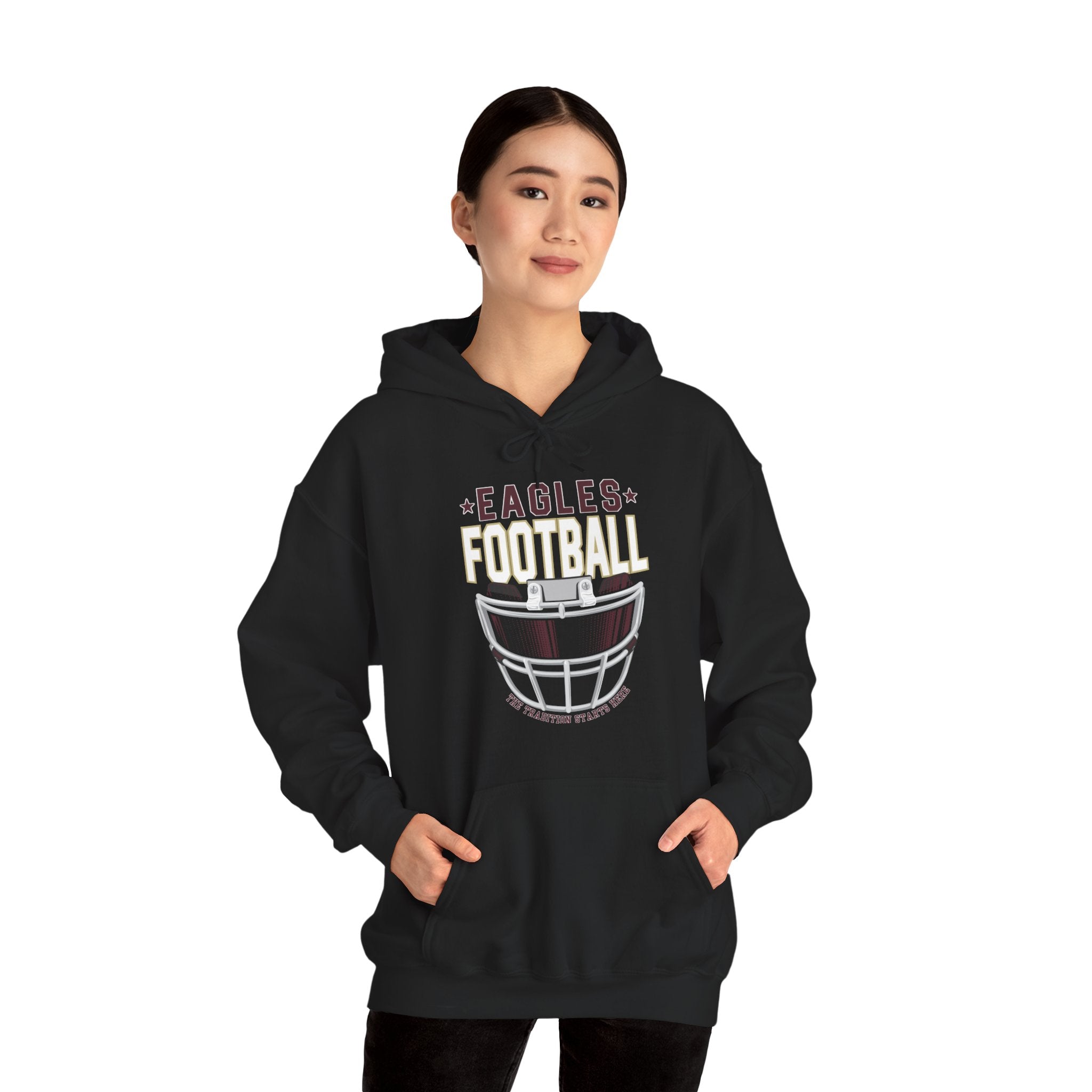 Adult Unisex Eagles White Hype Helmet Graphic Hoodie