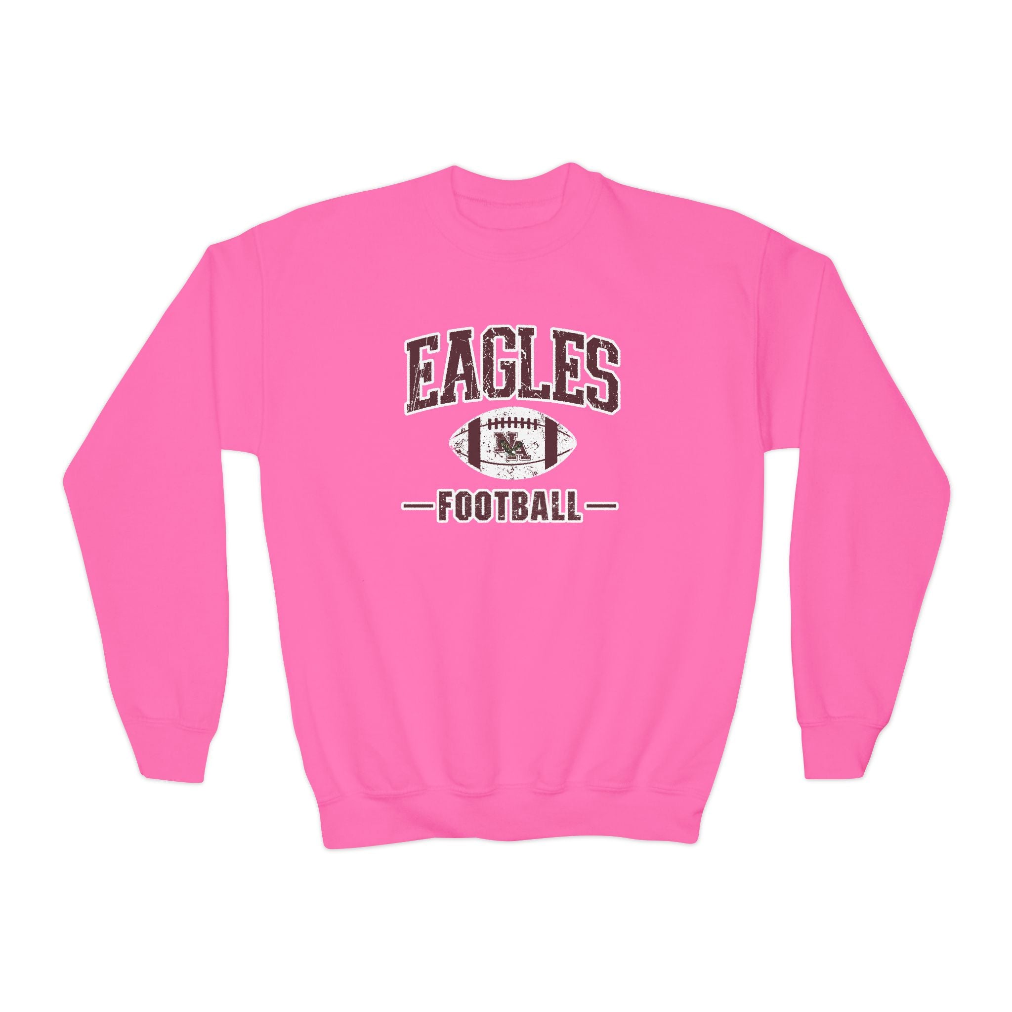 Youth Eagles Football Vintage Distressed Graphic Sweatshirt