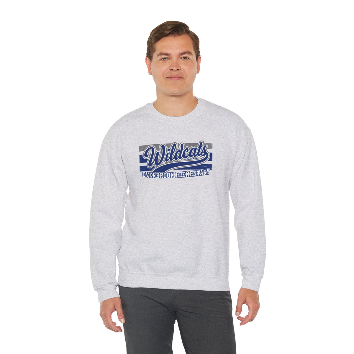 Adult Unisex Overbrook Elementary Wildcats Vintage Distressed Spirit Graphic Sweatshirt