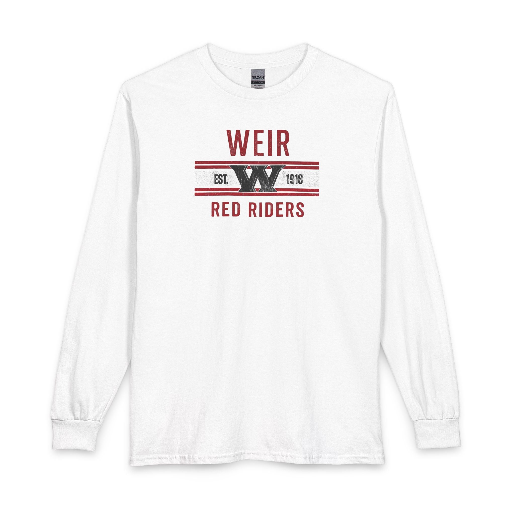 Adult Unisex Weirton Distressed Heritage Graphic Long Sleeve Gildan Tee
