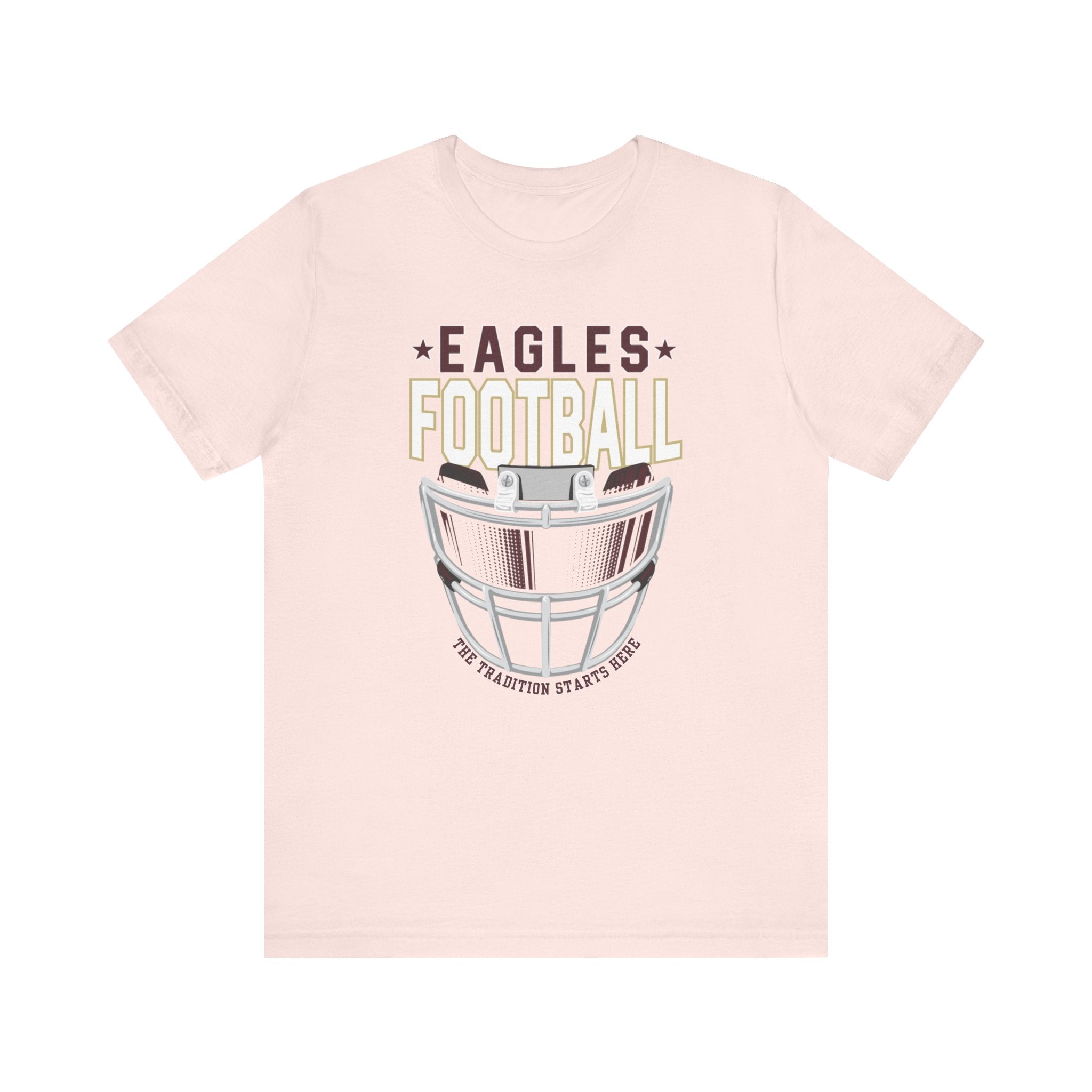 Adult Unisex Eagles White Hype Helmet Graphic Short Sleeve Soft Tee