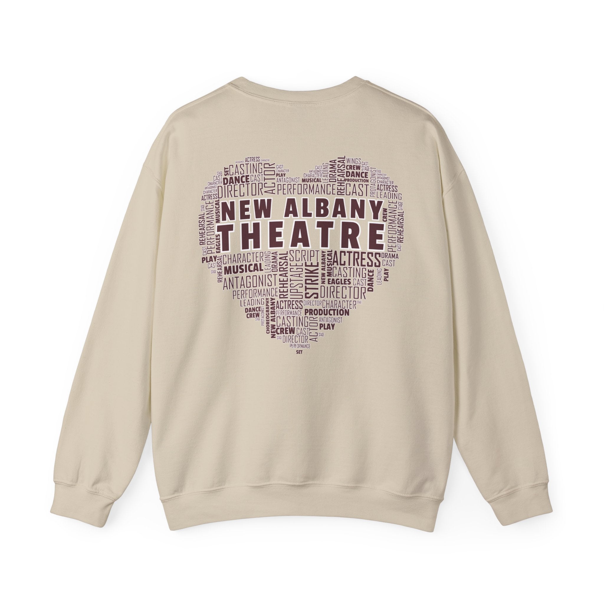 Adult Unisex New Albany Theatre Heart Graphic Sweatshirt