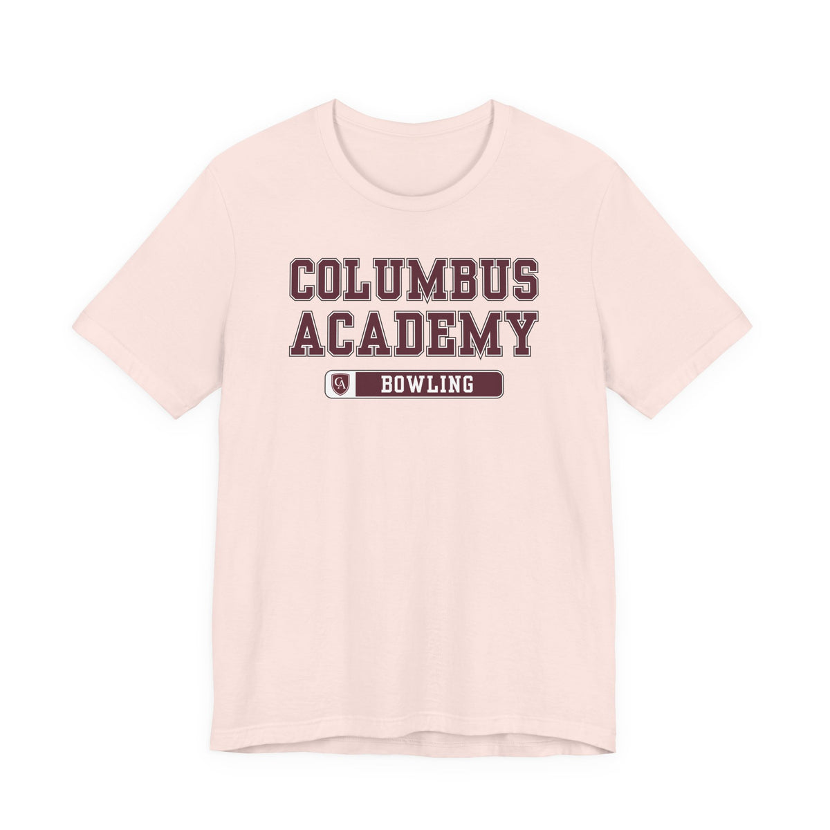 Adult Unisex Columbus Academy Bowling Graphic Short Sleeve Bella + Canvas Soft Tee