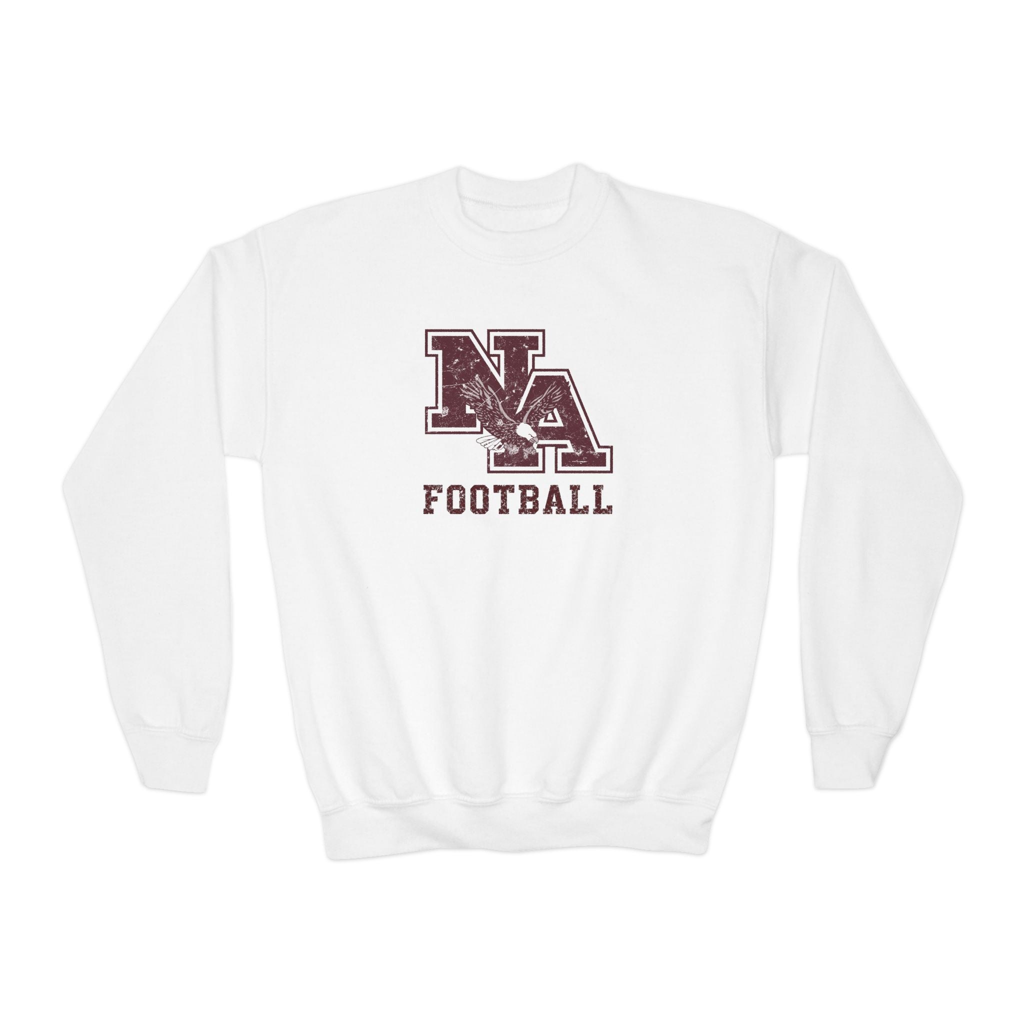 Youth New Albany Football Distressed Vintage Logo Graphic Gildan Heavy Blend Sweatshirt