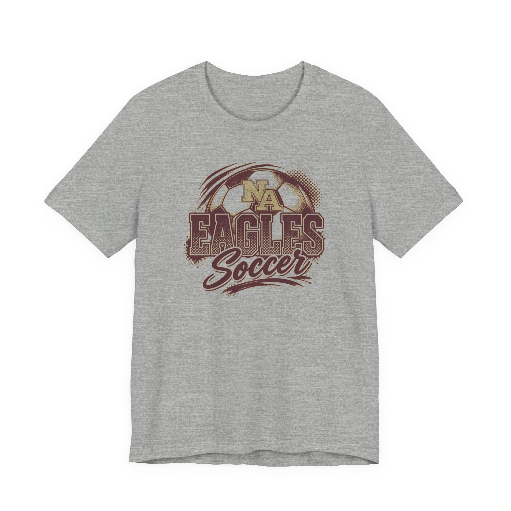 Adult Unisex New Albany Eagles Ombre Soccer Graphic Short Sleeve Bella + Canvas Soft Tee
