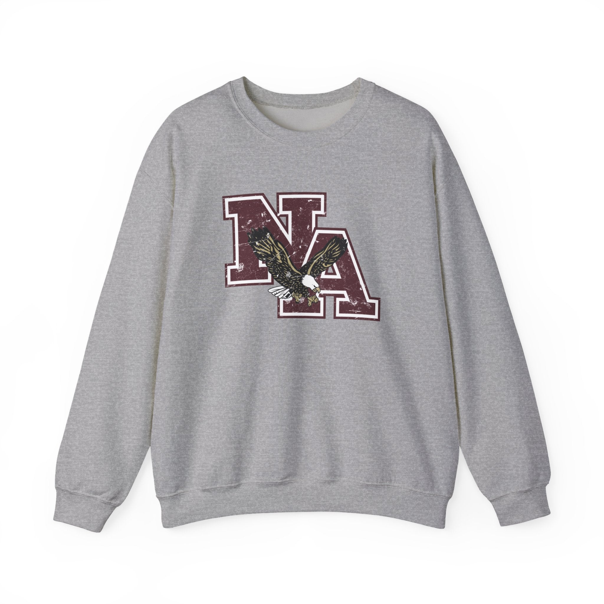 Adult Unisex Vintage Distressed Maroon Logo Graphic Sweatshirt