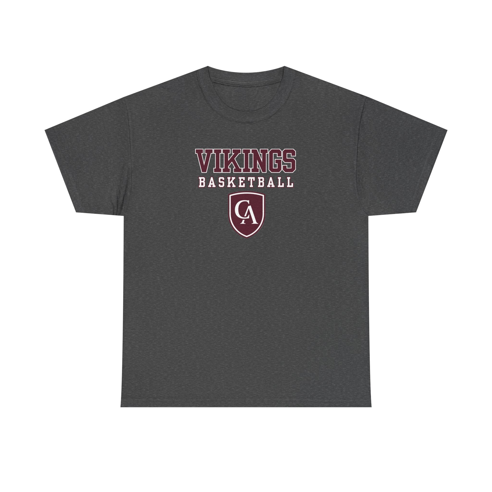 Adult Unisex Columbus Academy Vikings Basketball Graphic Short Sleeve Gildan Heavy Tee
