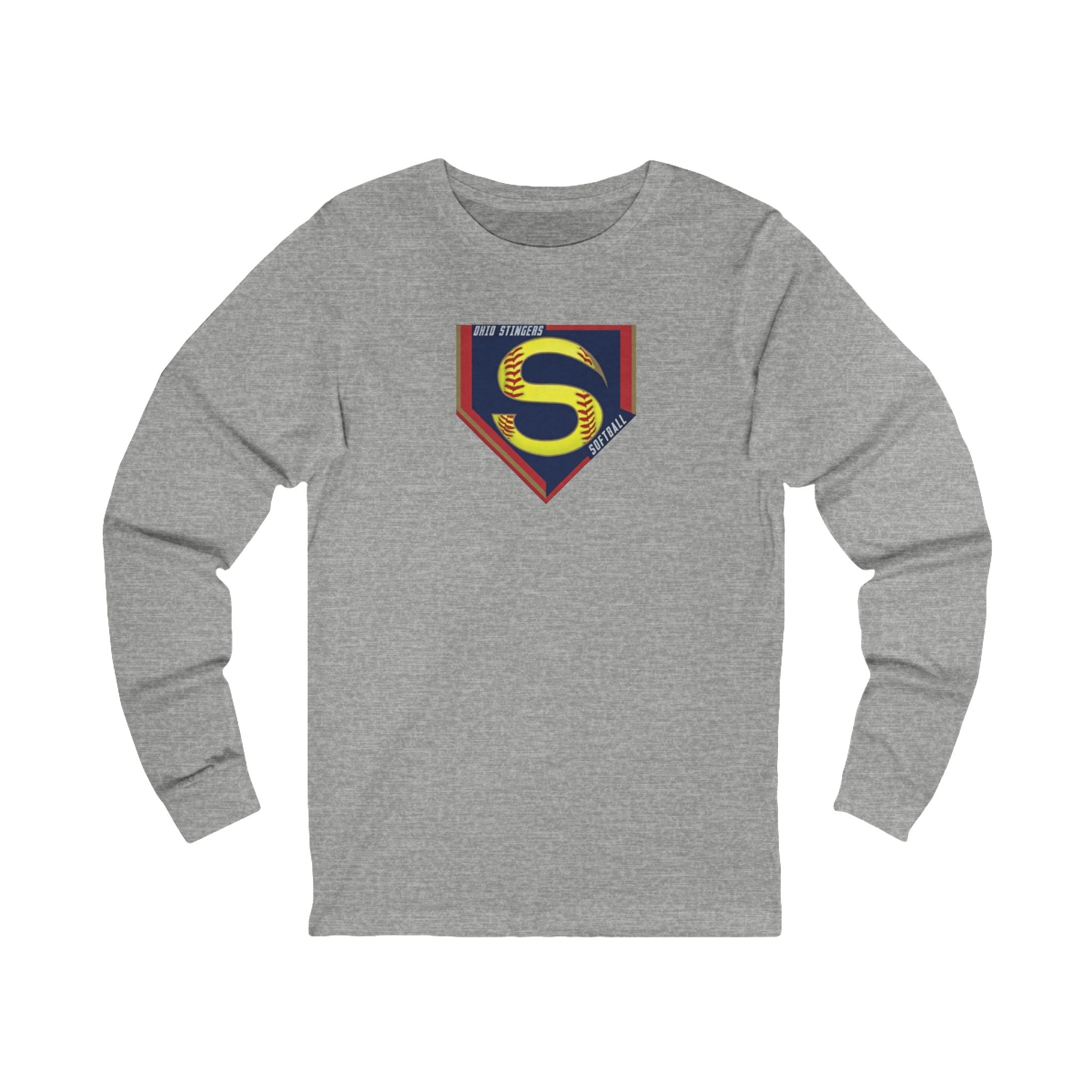 Adult Unisex Stingers Softball Logo Graphic Long Sleeve Bella + Canvas Soft Tee