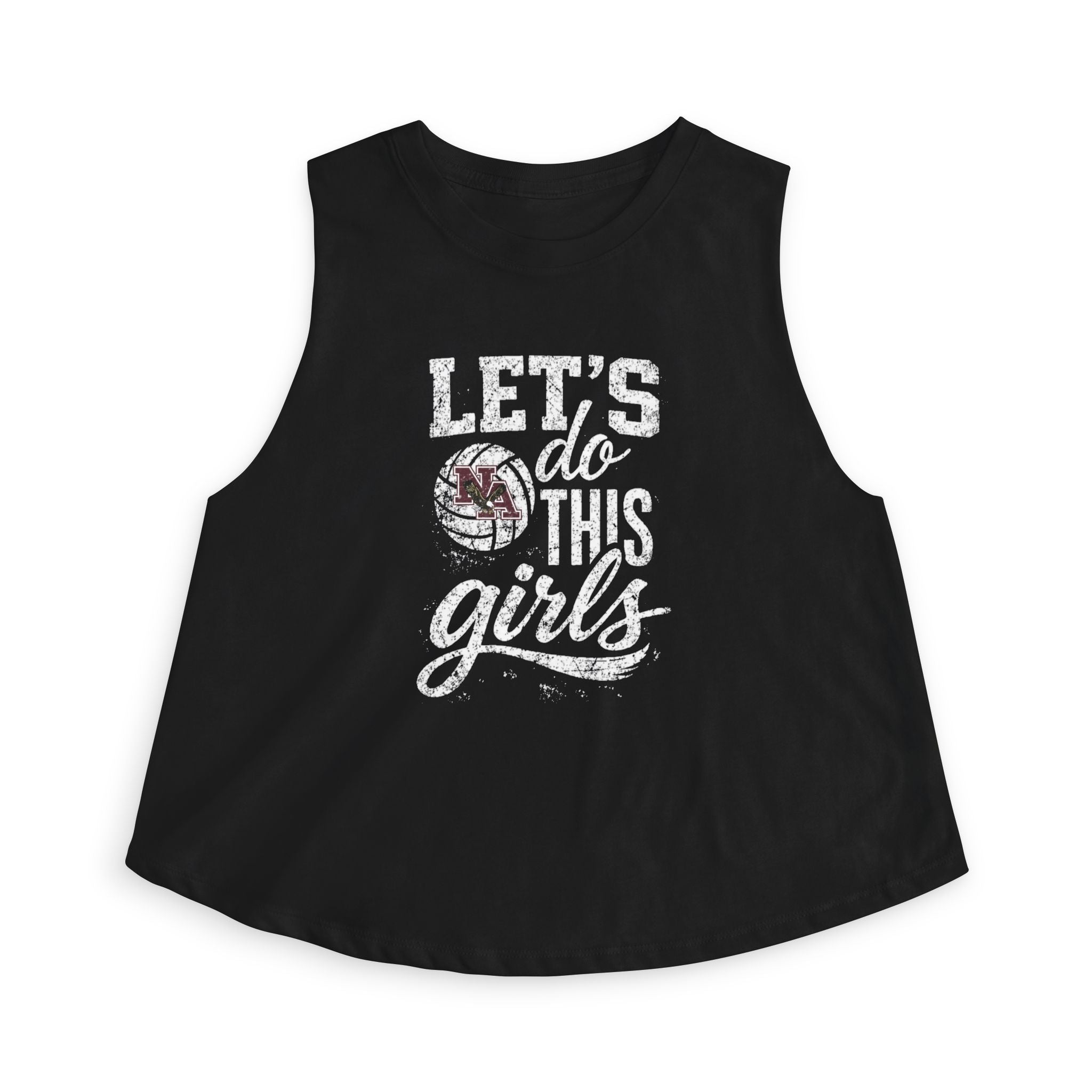 Women's New Albany Eagles Let's Do This Girls Graphic Crop Tank