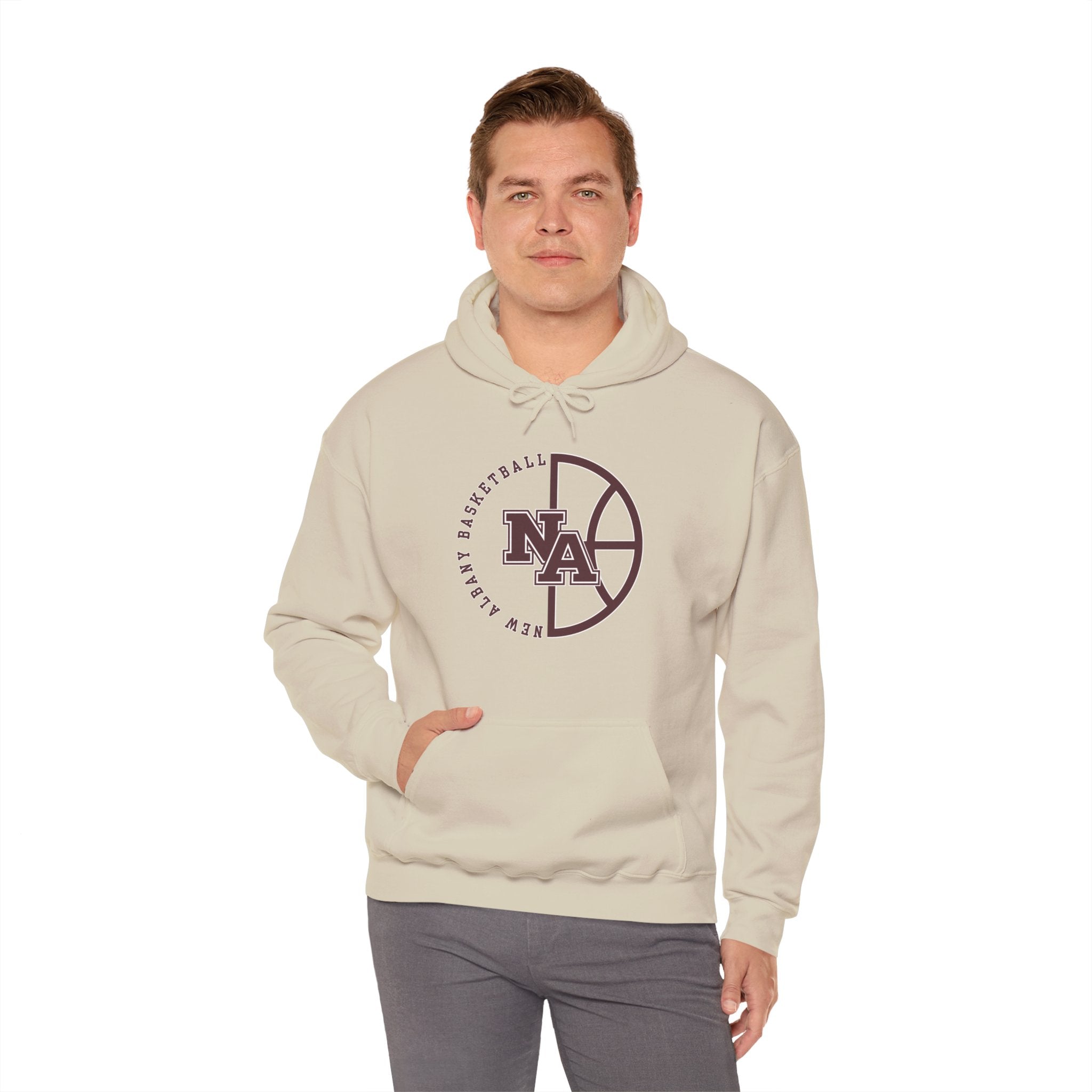 Adult Unisex New Albany Basketball Pick and Roll Graphic Hoodie