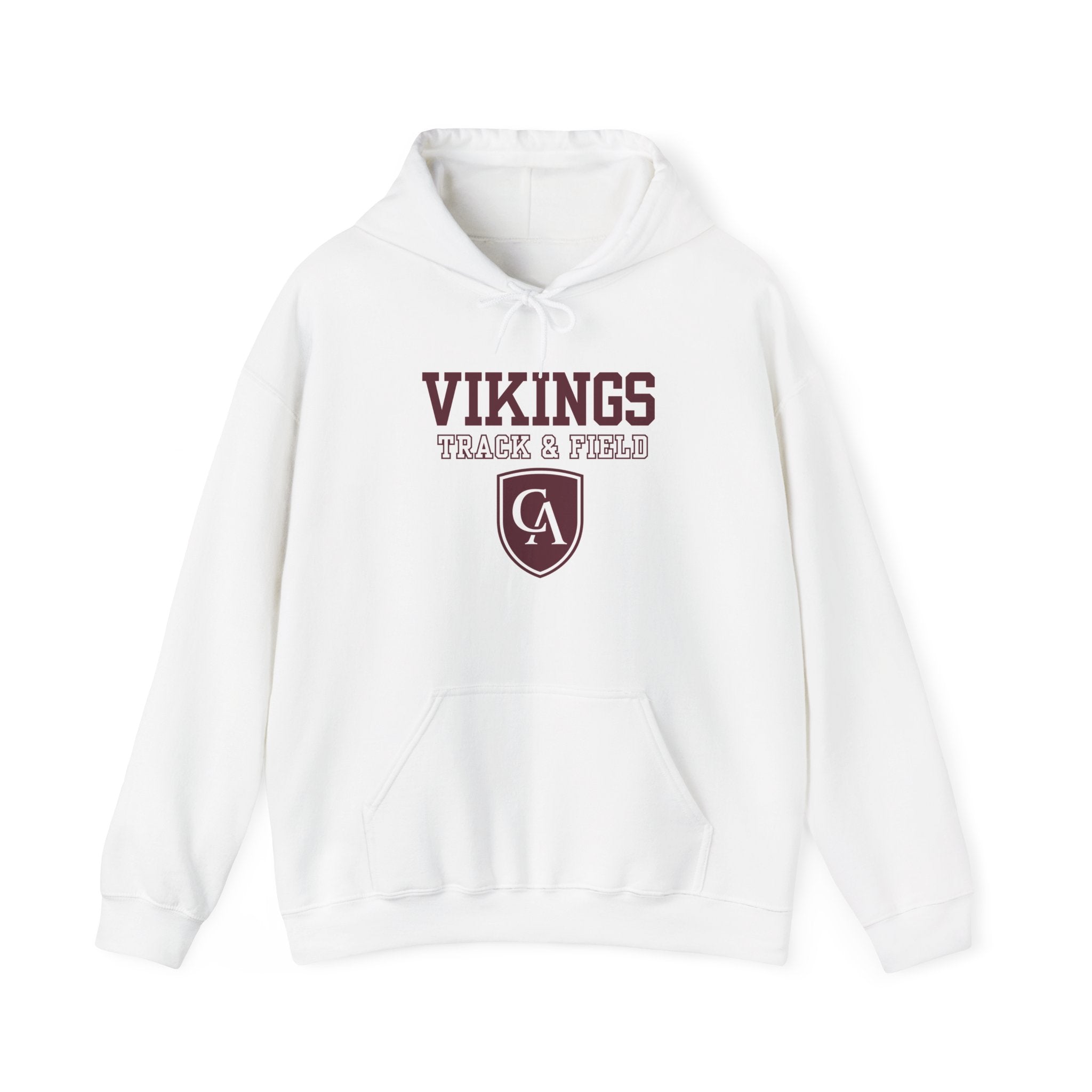 Adult Unisex Columbus Academy Vikings Track & Field Graphic Gildan Heavy Blend Hoodie