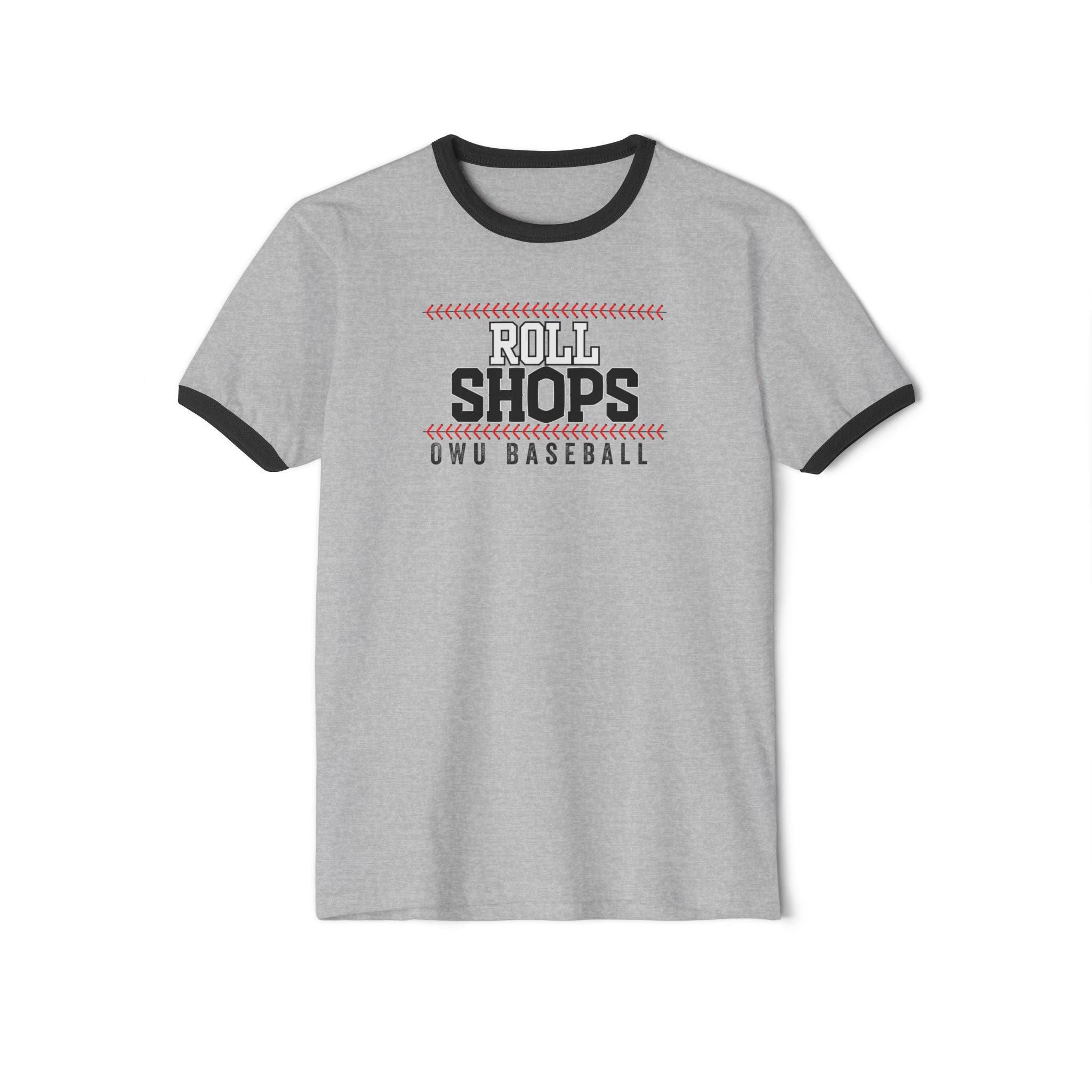 Adult Unisex OWU Roll Shops Baseball Graphic Short Sleeve Ringer Tee