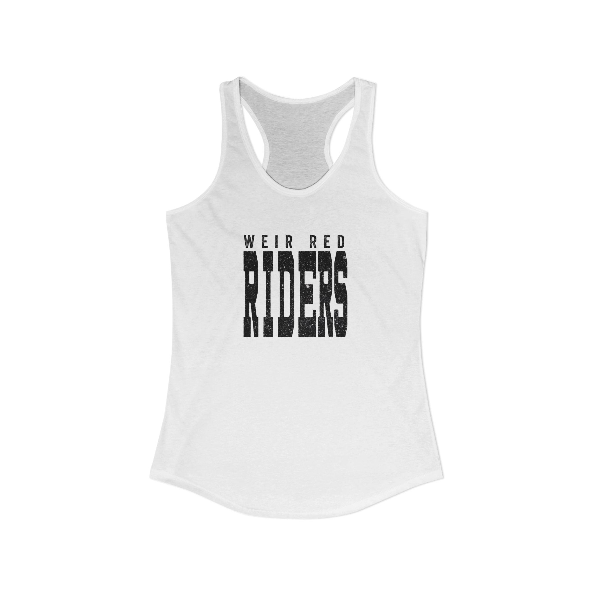 Women's Weir Red Riders Distressed Enlarged Graphic Next Level Racerback Tank