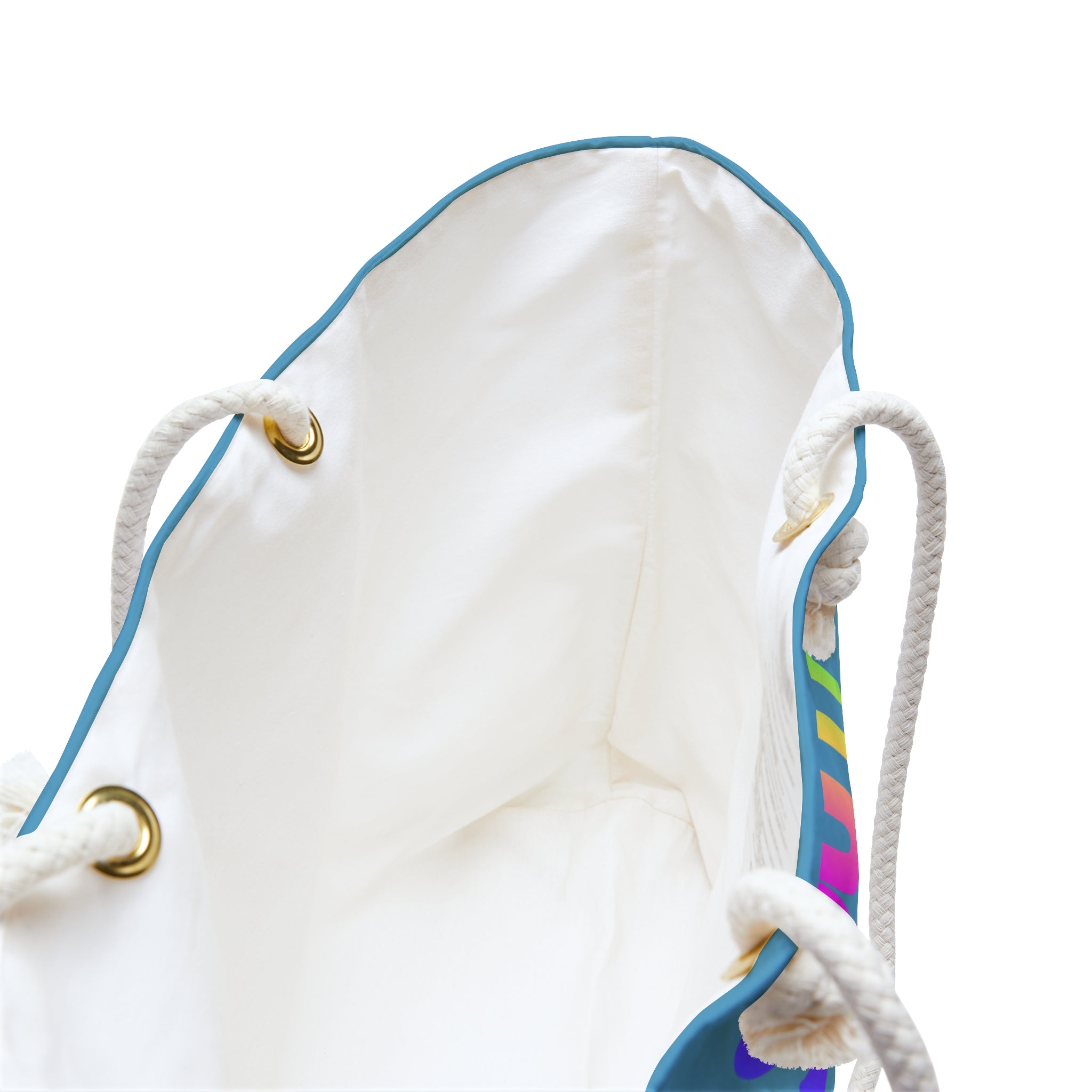 South Hills Swim Team Neon Rainbow Graphic Large Summer Tote